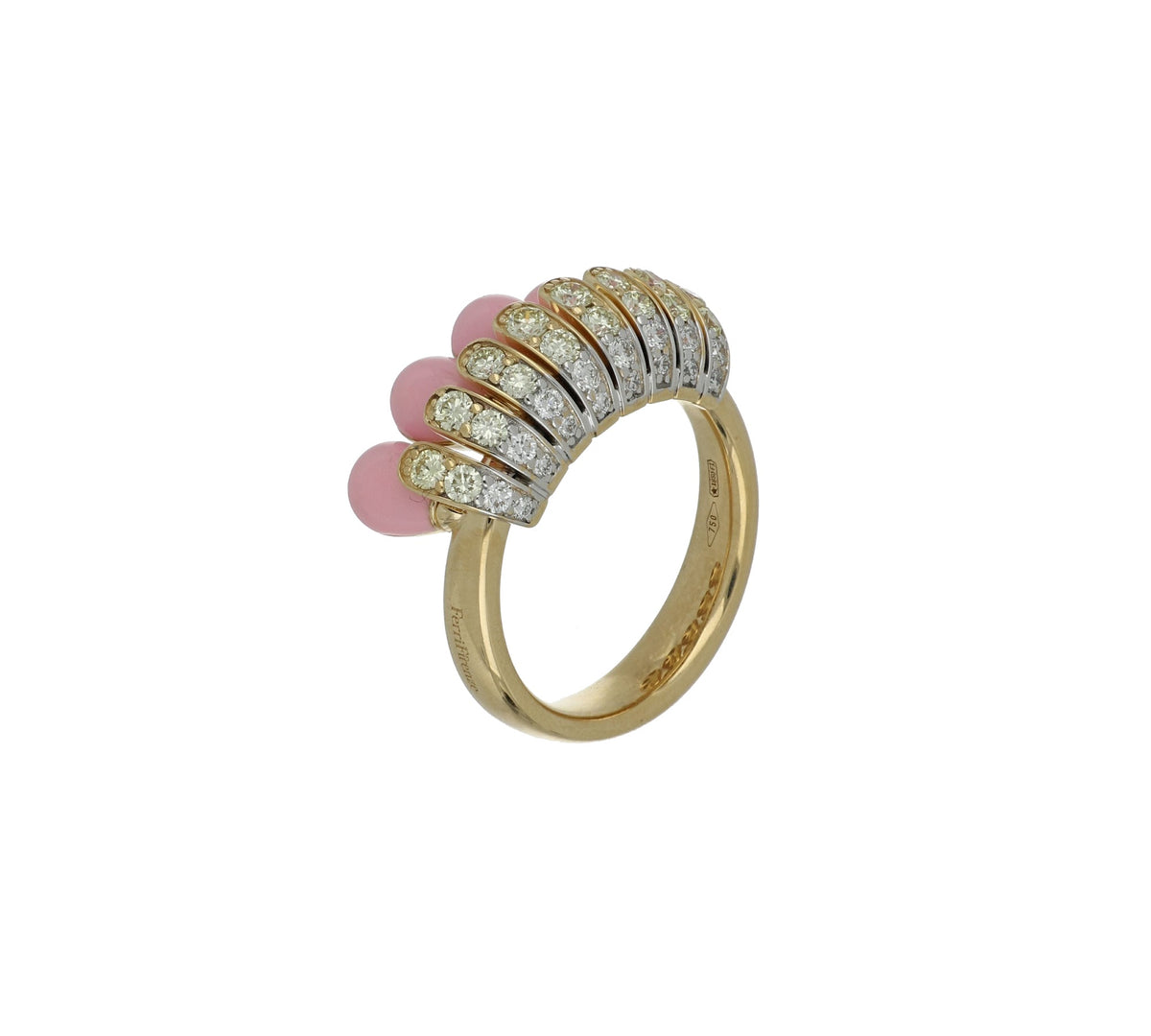 ALLEGRA SMALL PINK ENAMEL RING