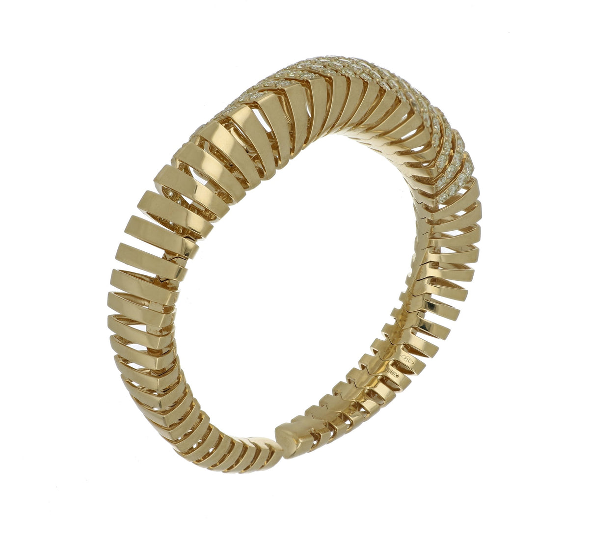 CRESCENDO YELLOW GOLD DIAMOND BRACELET