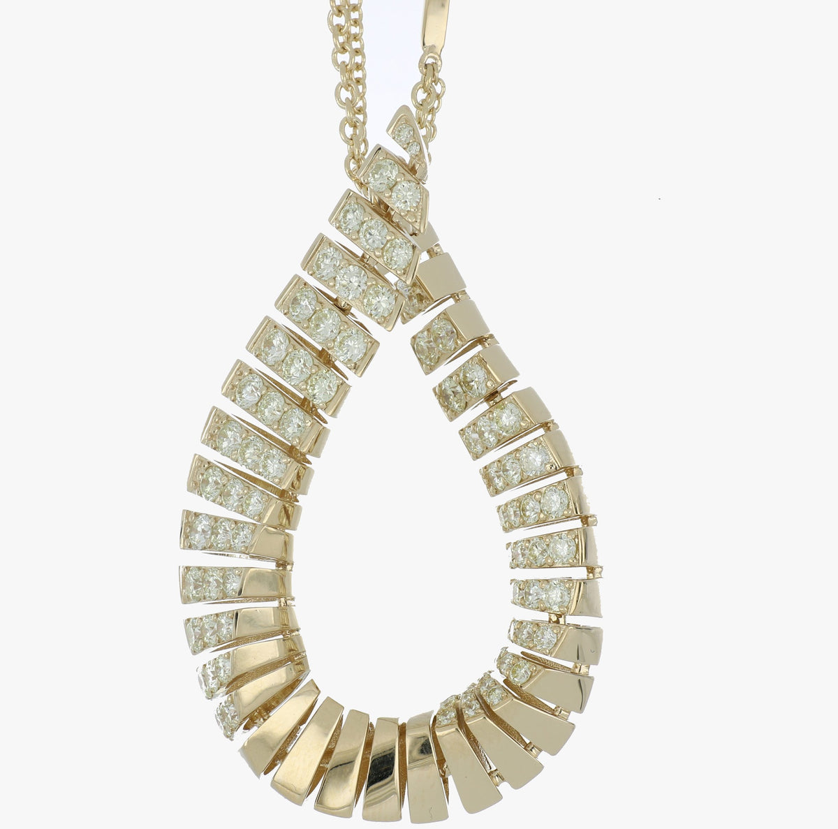 CRESCENDO BIG YELLOW GOLD PENDANT
