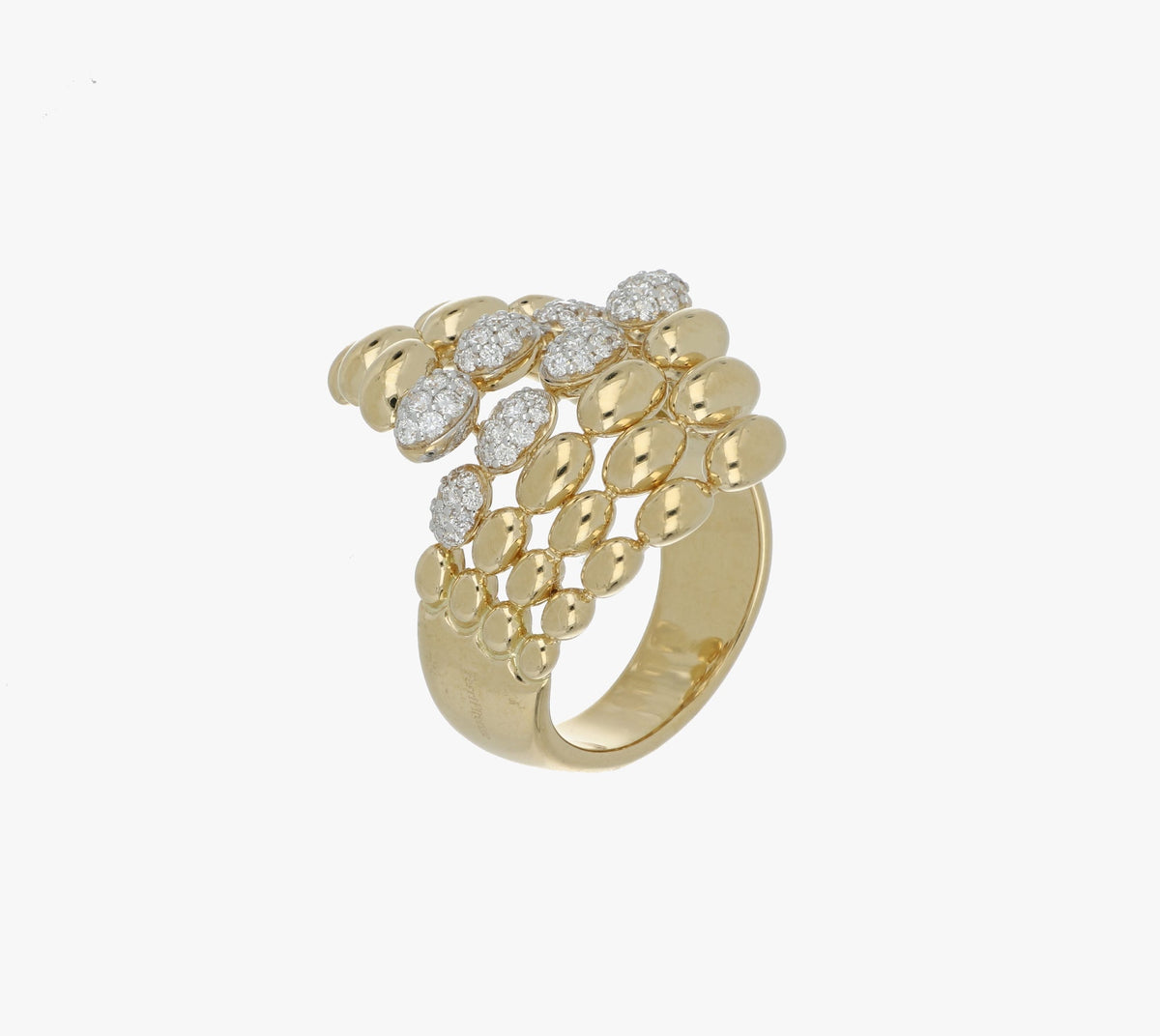 SOLEGIRA YELLOW GOLD DIAMONDS SMALL RING