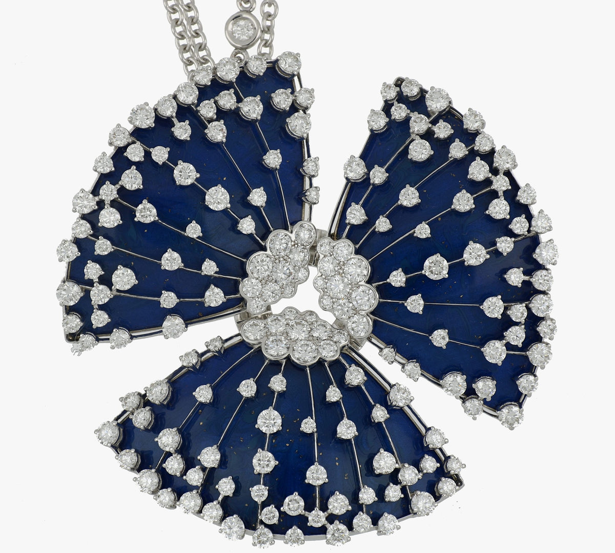 LUCCIOLA BLUE ENAMEL BIG PENDANT