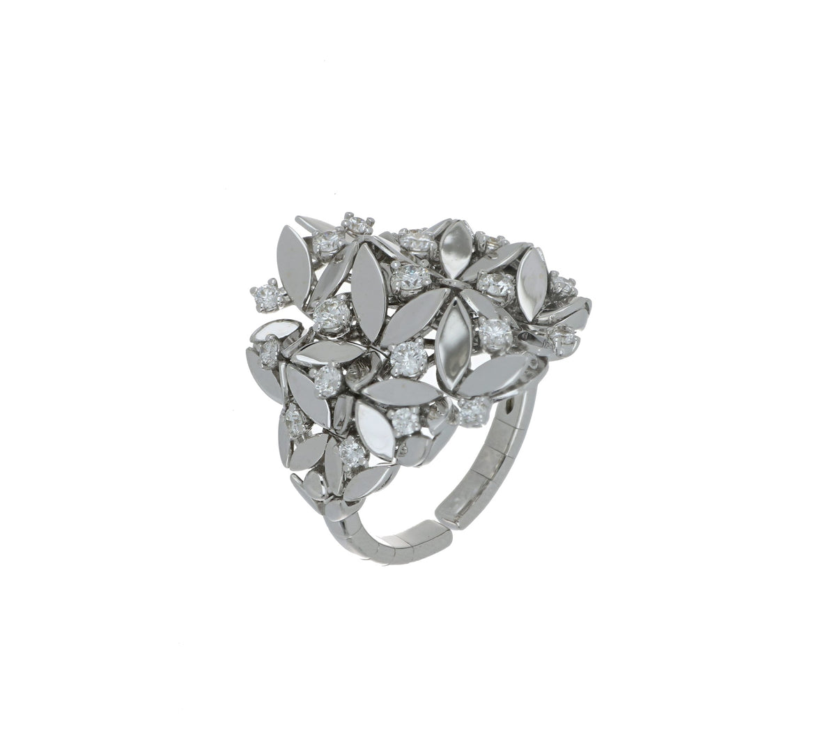 RIFLESSI BIG WHITE GOLD RING