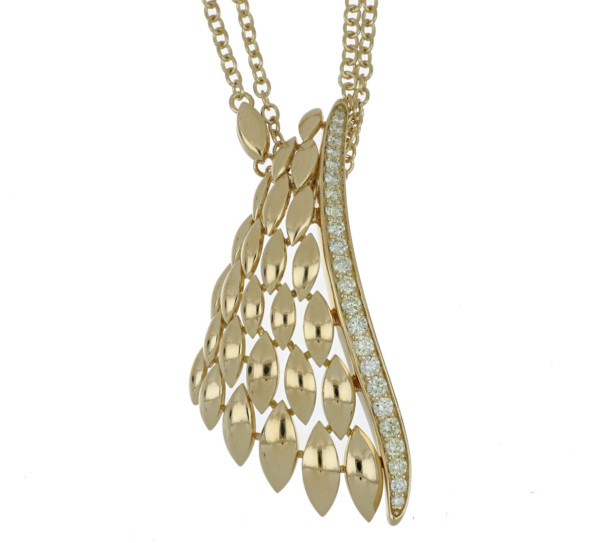 VENTO BIG YELLOW GOLD PENDANT