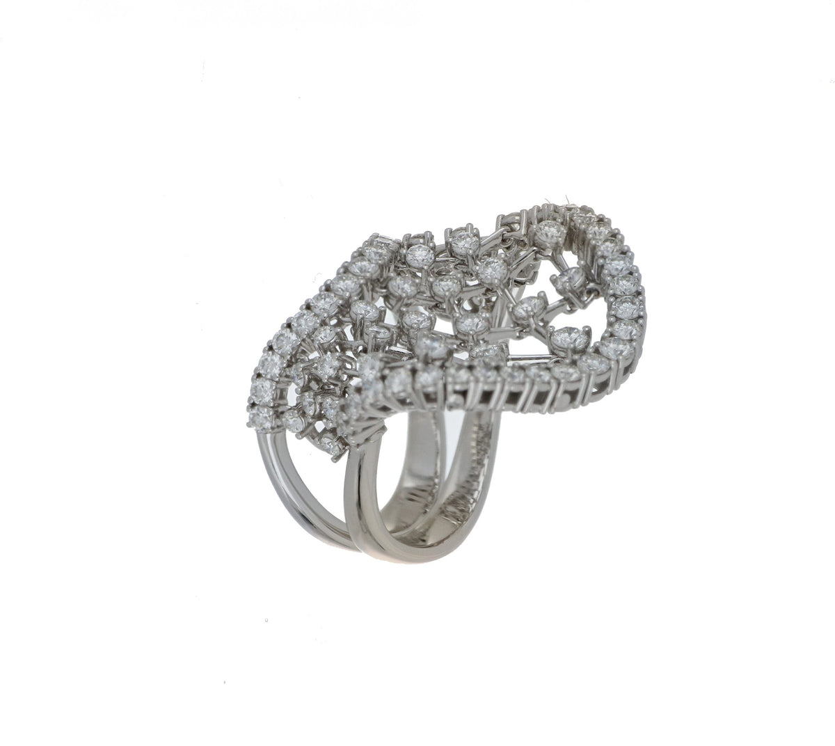 WHITE WONDERS INTRIGO BIG WHITE GOLD RING
