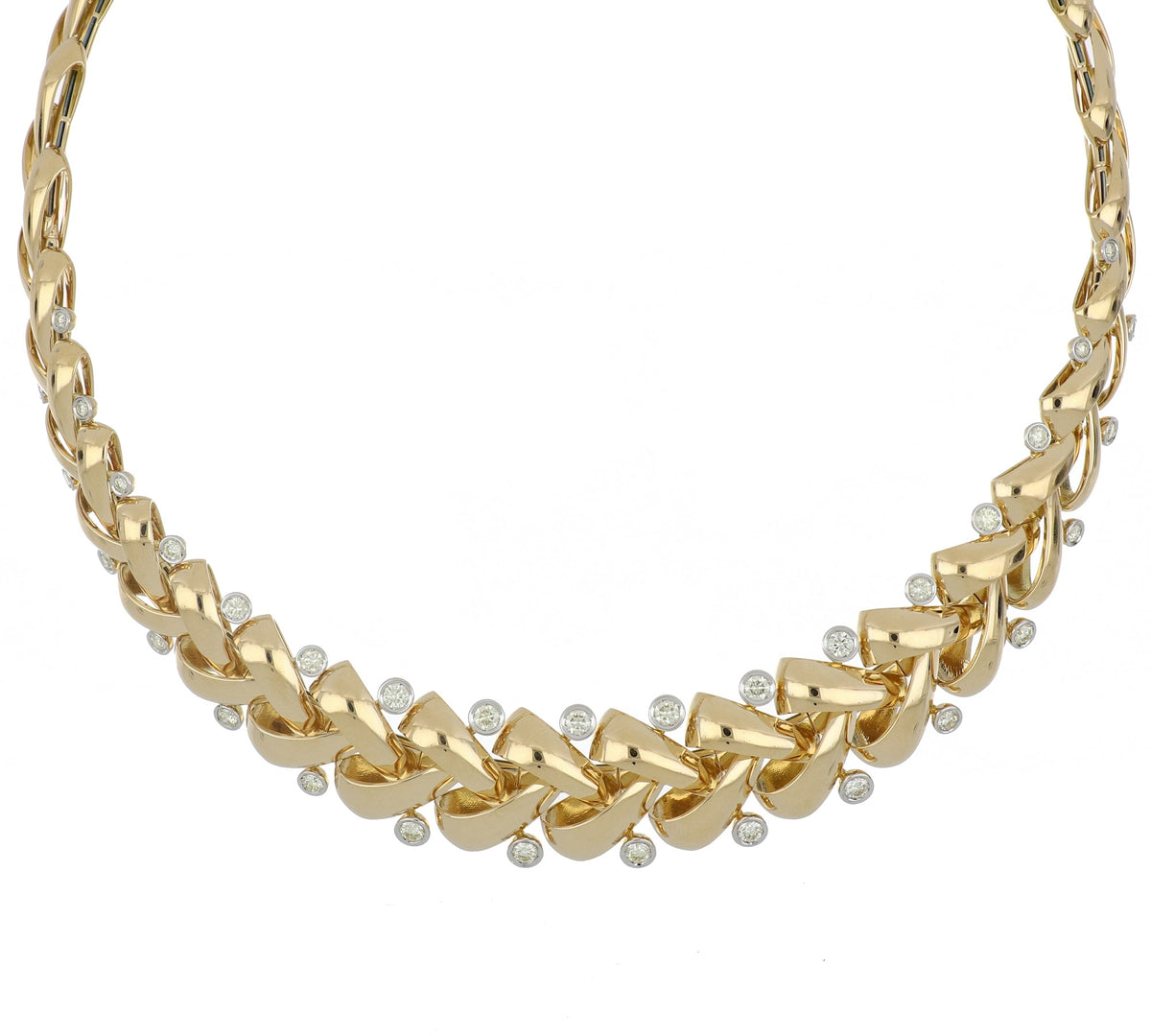 VIRGOLA BIG YELLOW GOLD NECKLACE