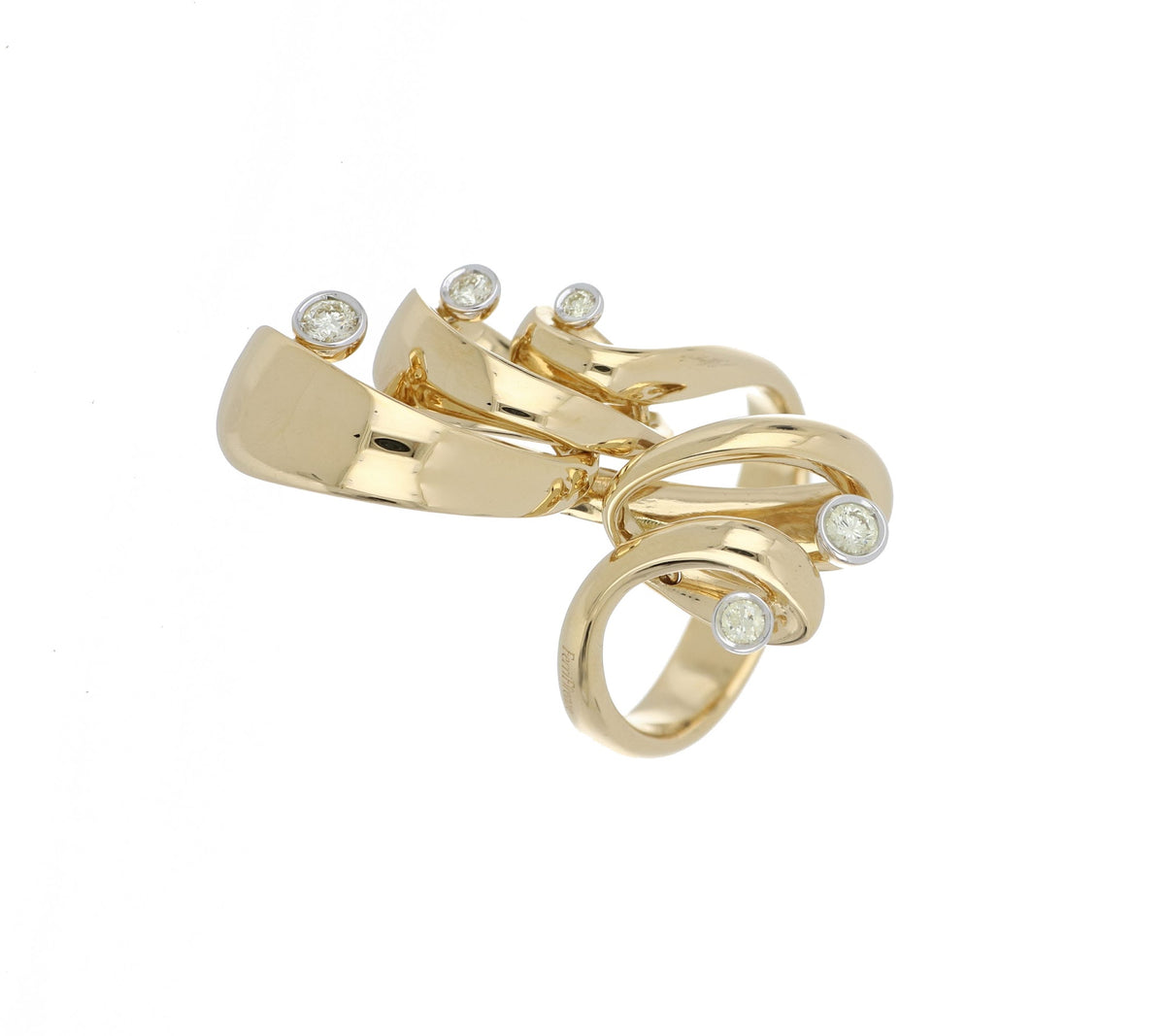 VIRGOLA BIG YELLOW GOLD RING