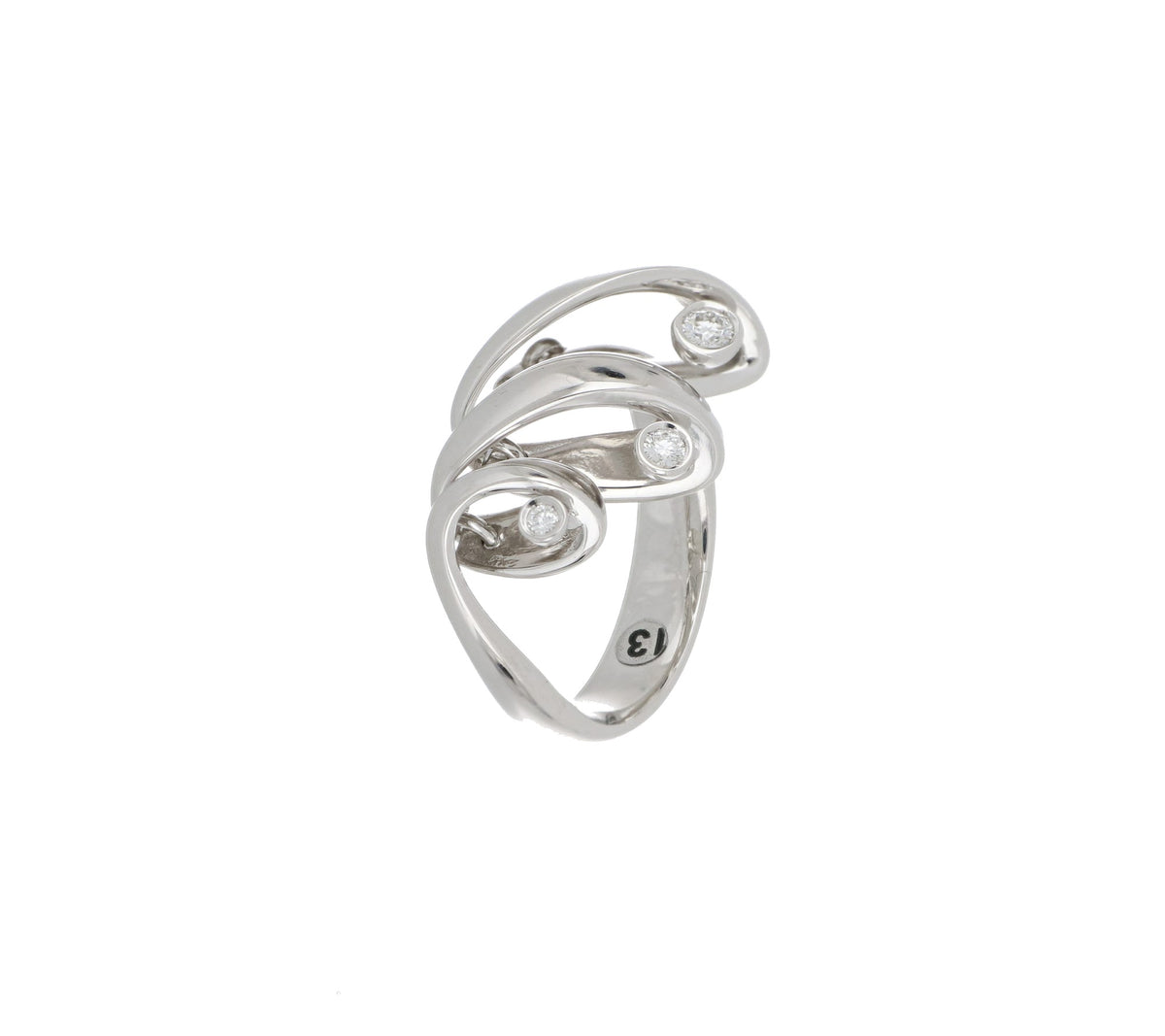 VIRGOLA SMALL WHITE GOLD RING