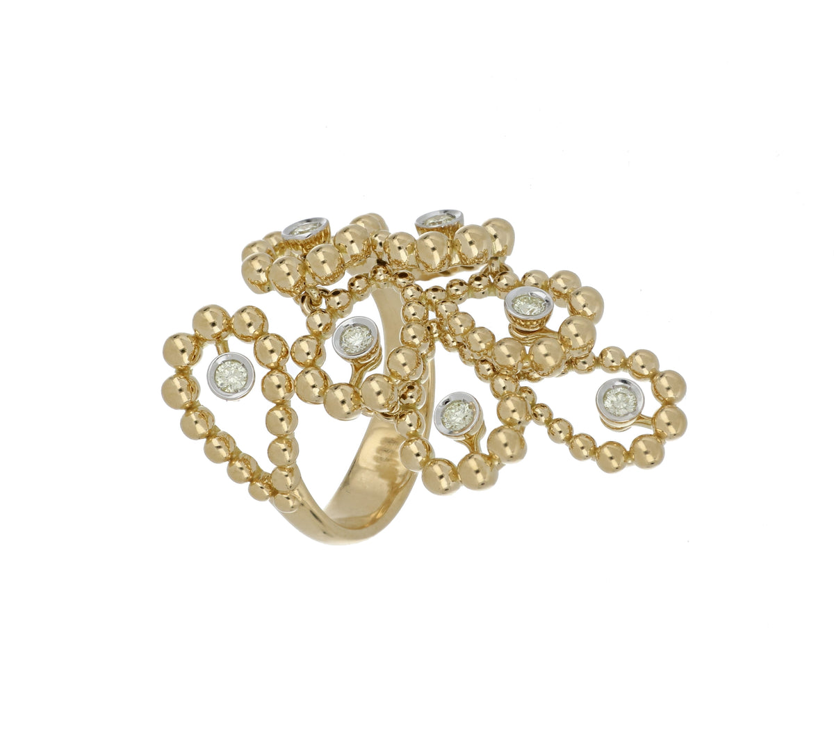 Chiacchierino Big Yellow Gold Ring