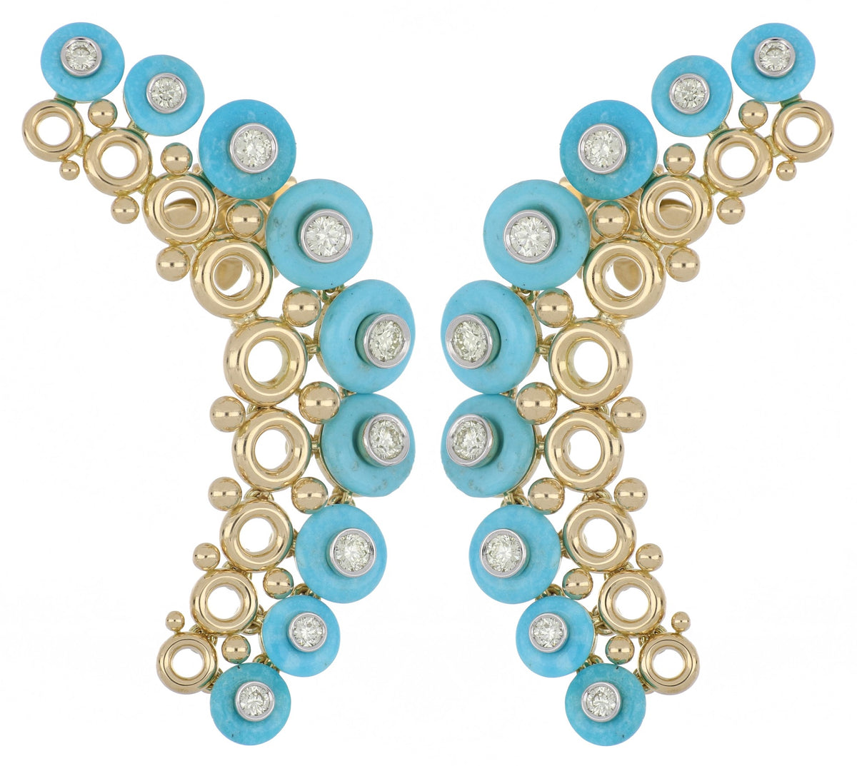 Giulio Big Turquoise Earrings