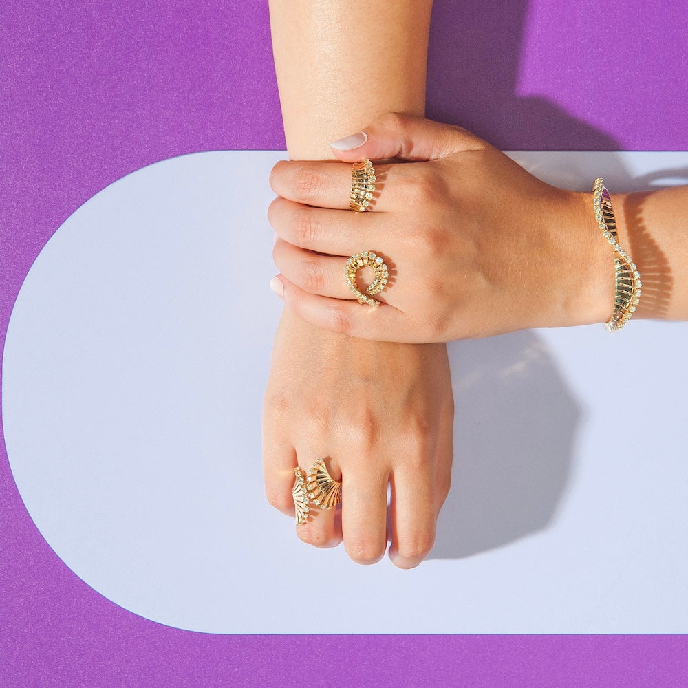 VITO VENTAGLIO RING YELLOW GOLD