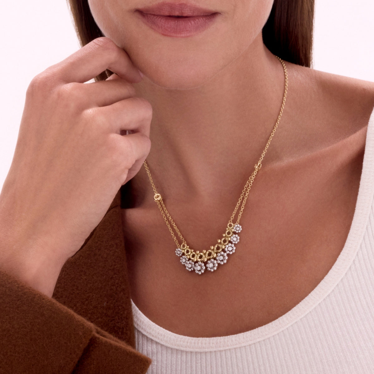 Giulio Yellow and White Gold Pendant