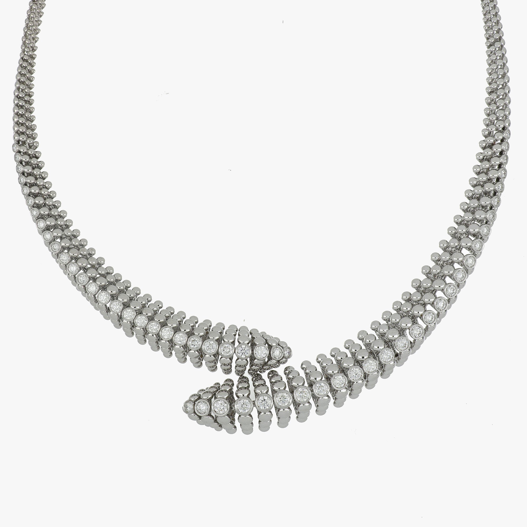 BUBBLES CONTRARIÈ WHITE GOLD NECKLACE