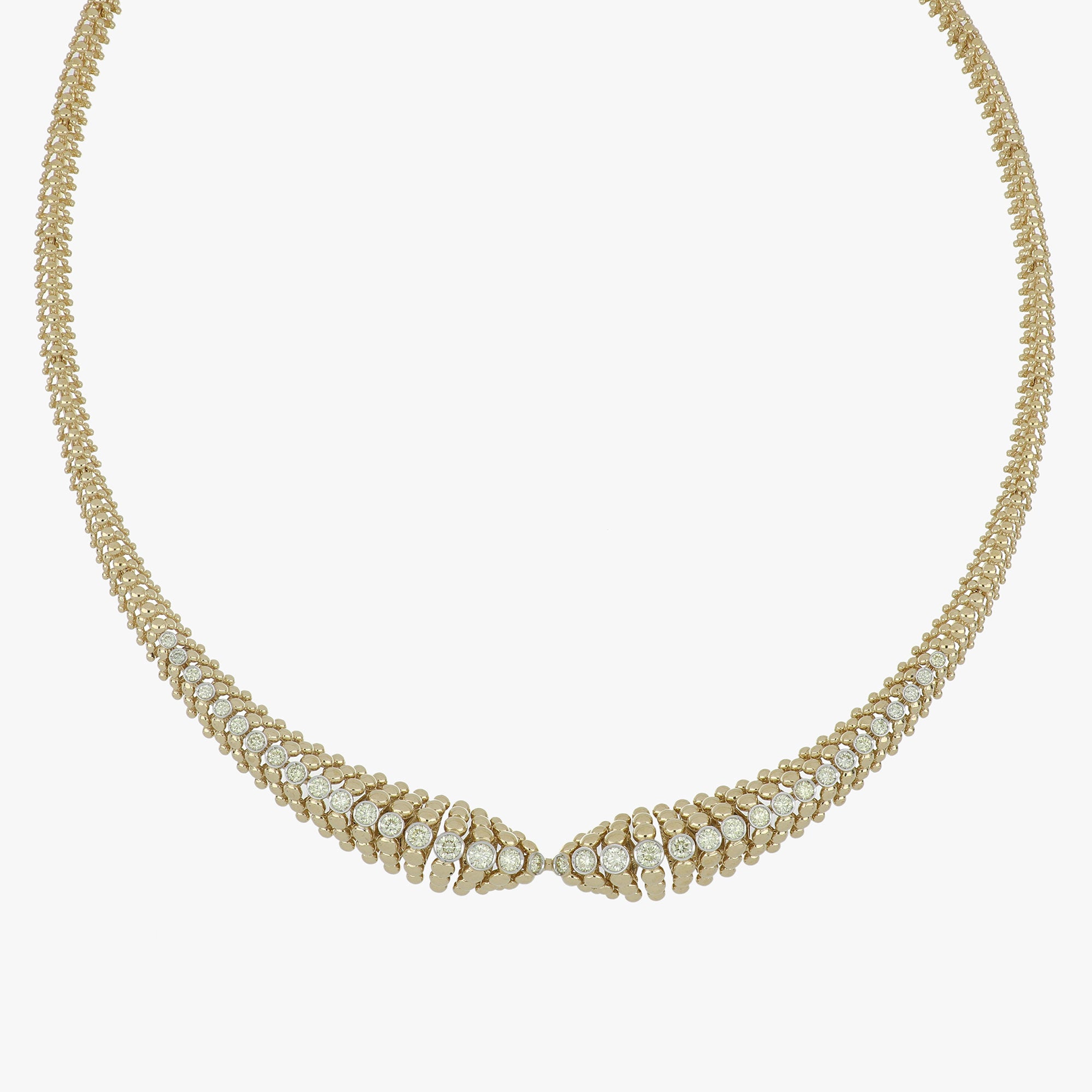 BUBBLES YELLOW GOLD NECKLACE