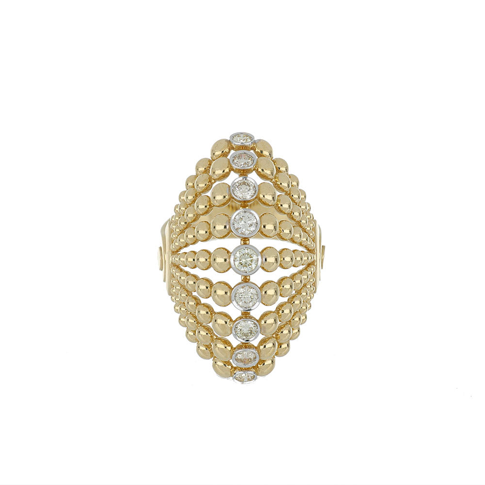 BUBBLES YELLOW GOLD YELLOW DIAMOND RING