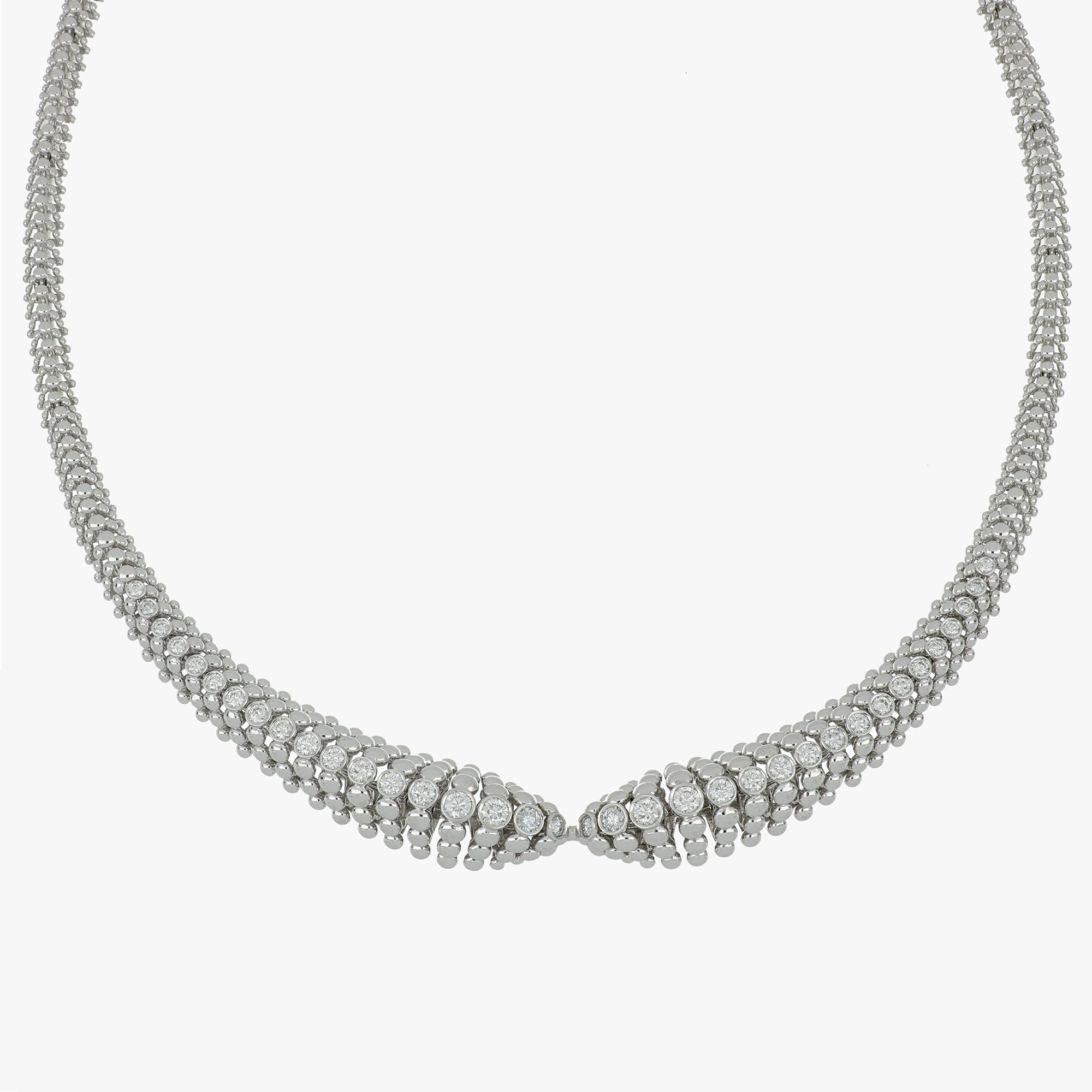 BUBBLES WHITE GOLD NECKLACE