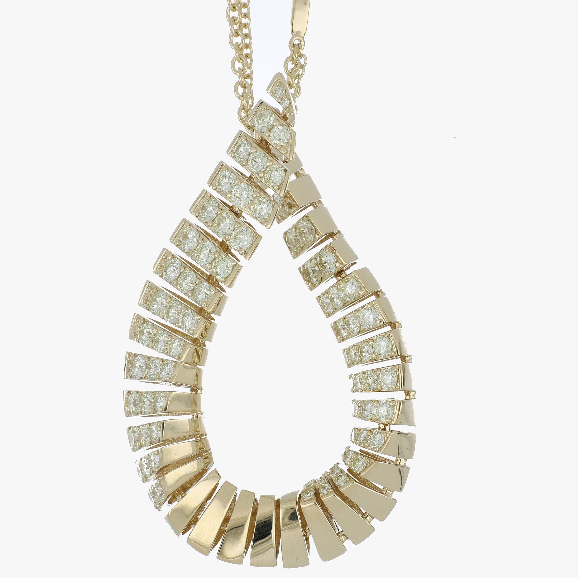 CRESCENDO BIG YELLOW GOLD PENDANT