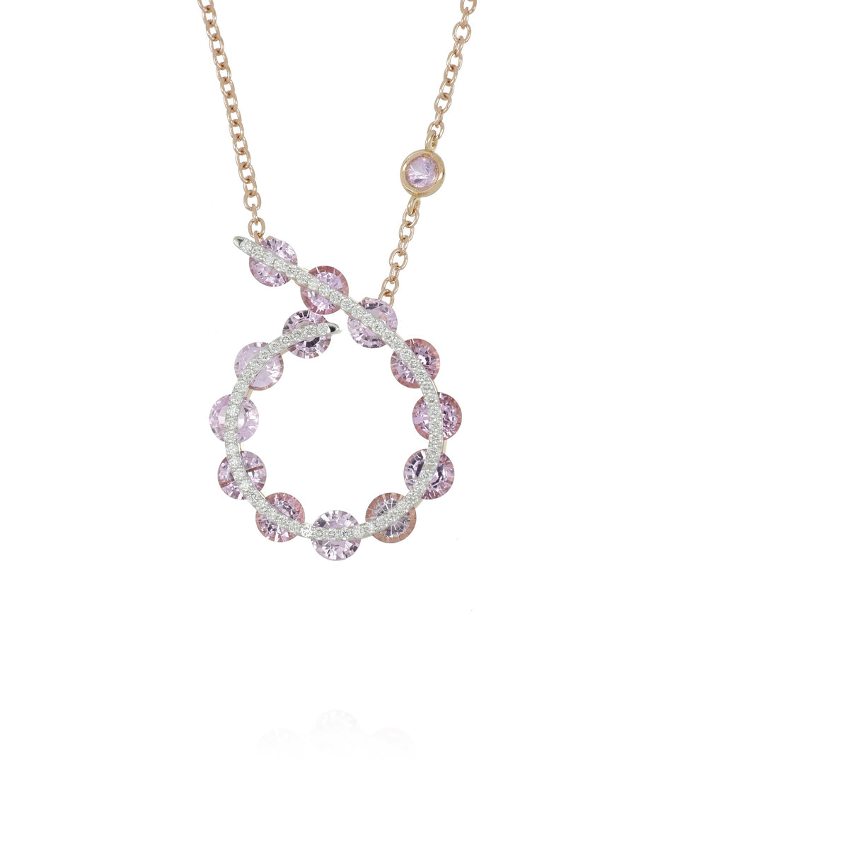 Light Pink Sapphires Pendant