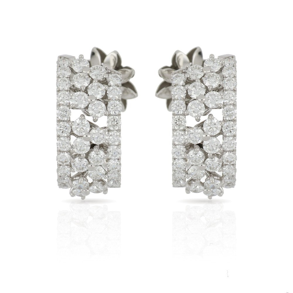 Trilly White Gold Earrings