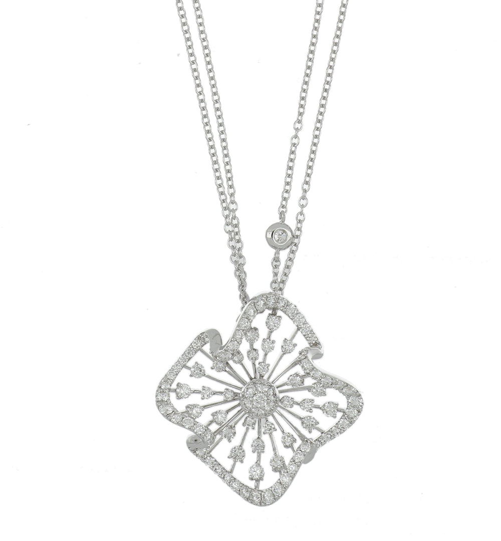WHITE WONDERS PLISSÉ WHITE GOLD PENDANT