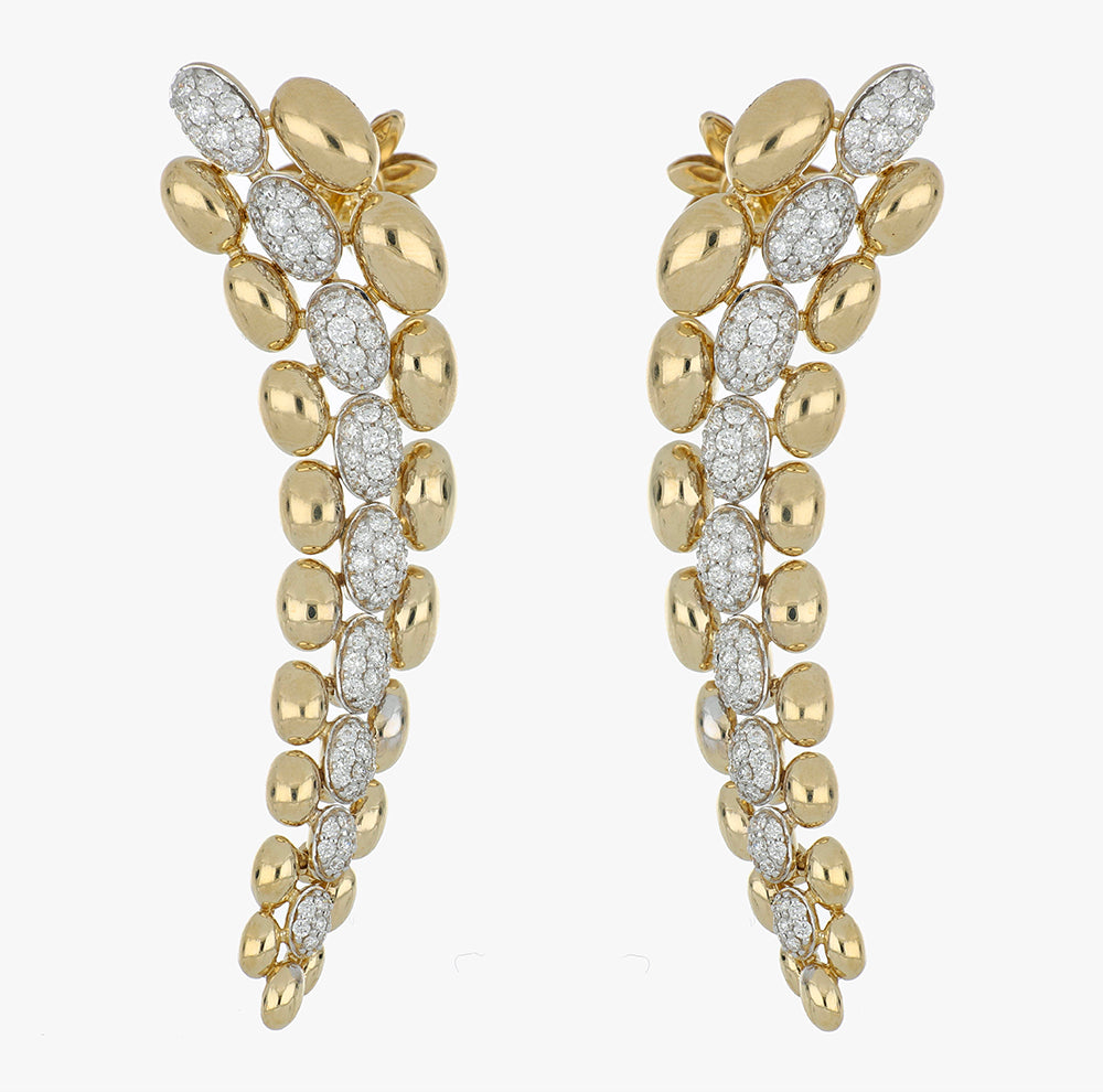 SOLEGIRA YELLOW GOLD LONG EARRINGS