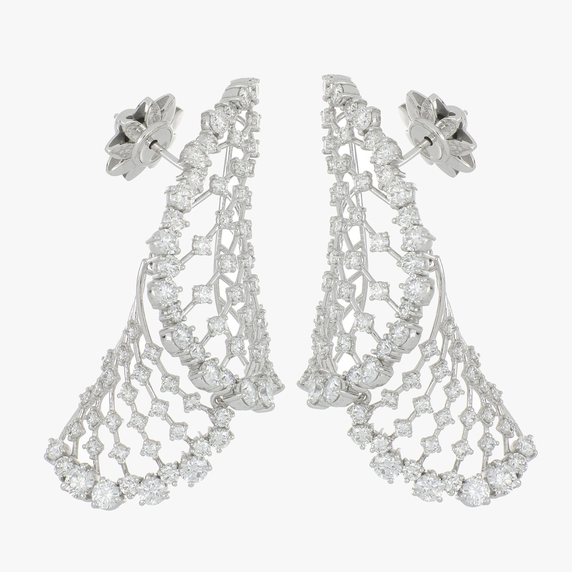 WHITE WONDERS ARIA BIG WHITE GOLD EARRINGS