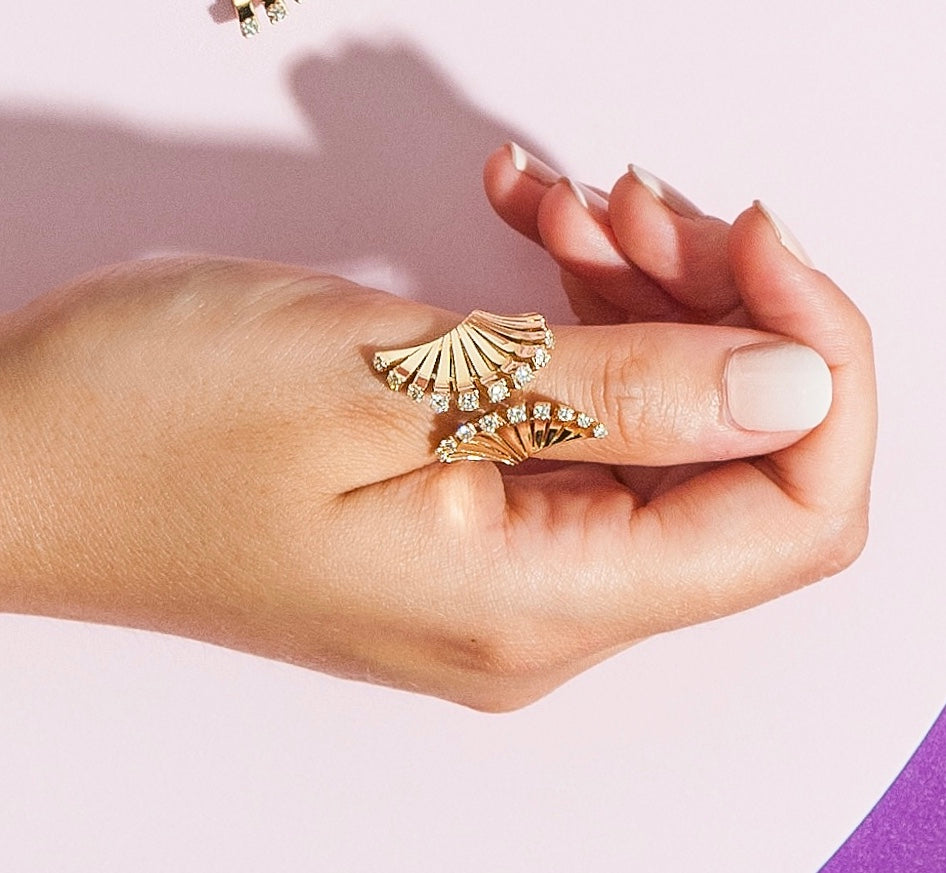 VITO VENTAGLIO RING YELLOW GOLD