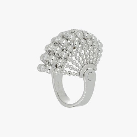 BUBBLES WHITE GOLD WHITE DIAMOND RING