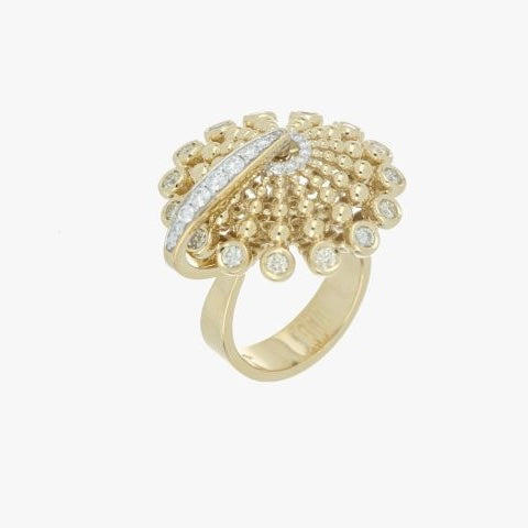 BUBBLES RAGGI BIG ROUND DIAMOND RING