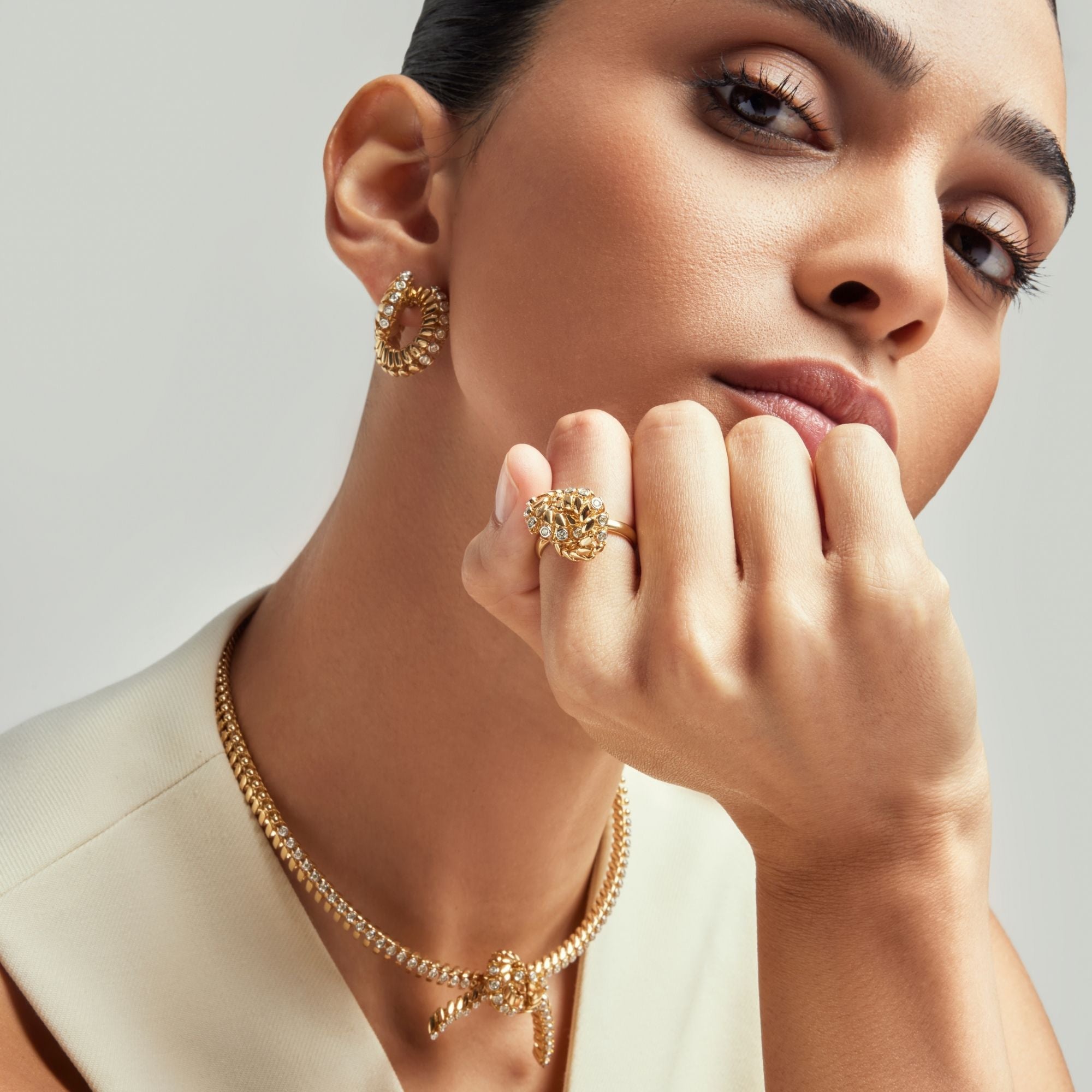 SNODO SMALL YELLOW GOLD RING