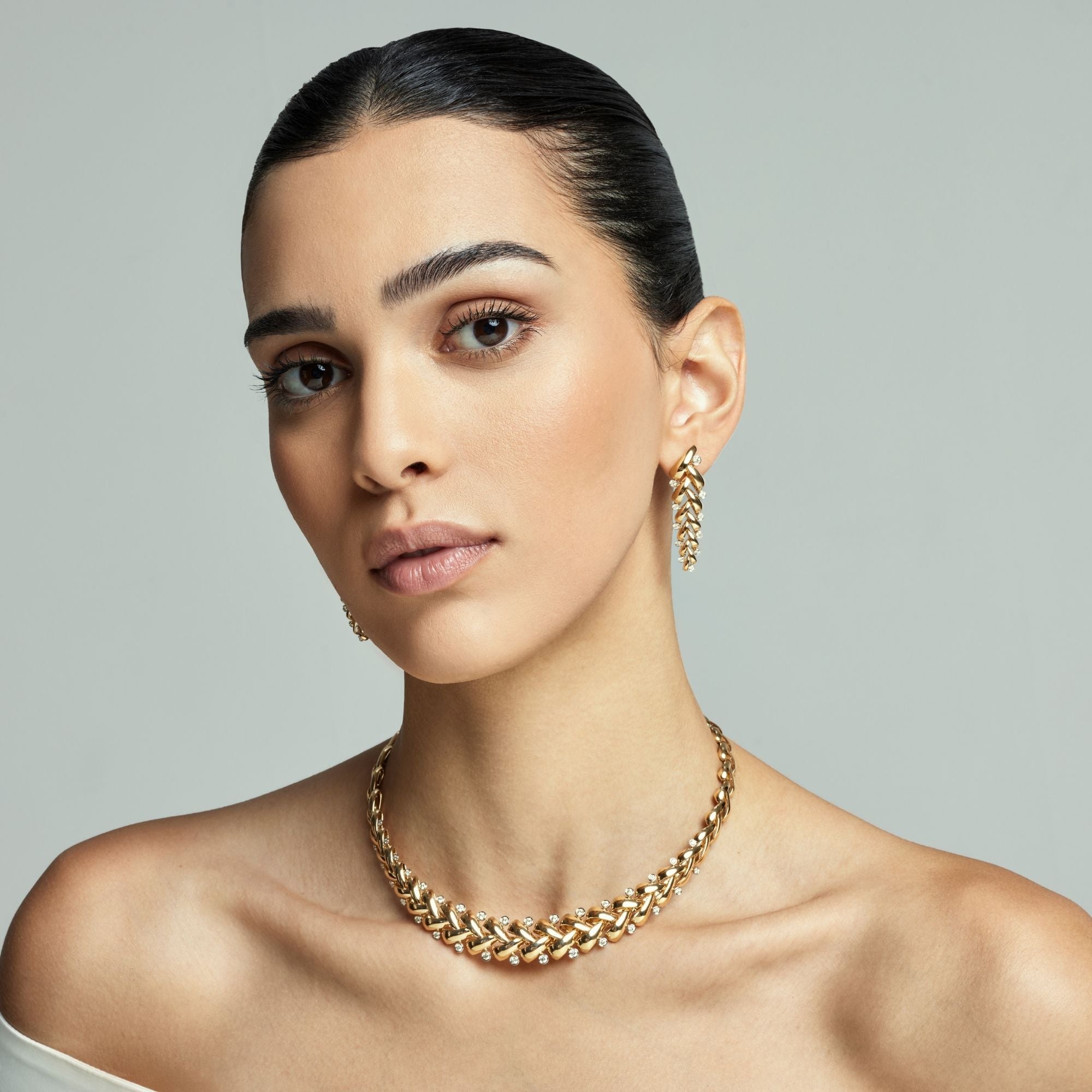 VIRGOLA BIG YELLOW GOLD NECKLACE