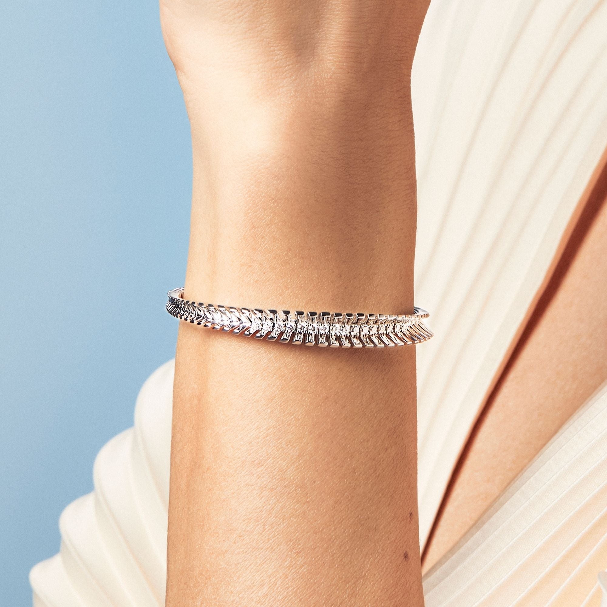 SOFFIO MINI-ME WHITE GOLD BRACELET