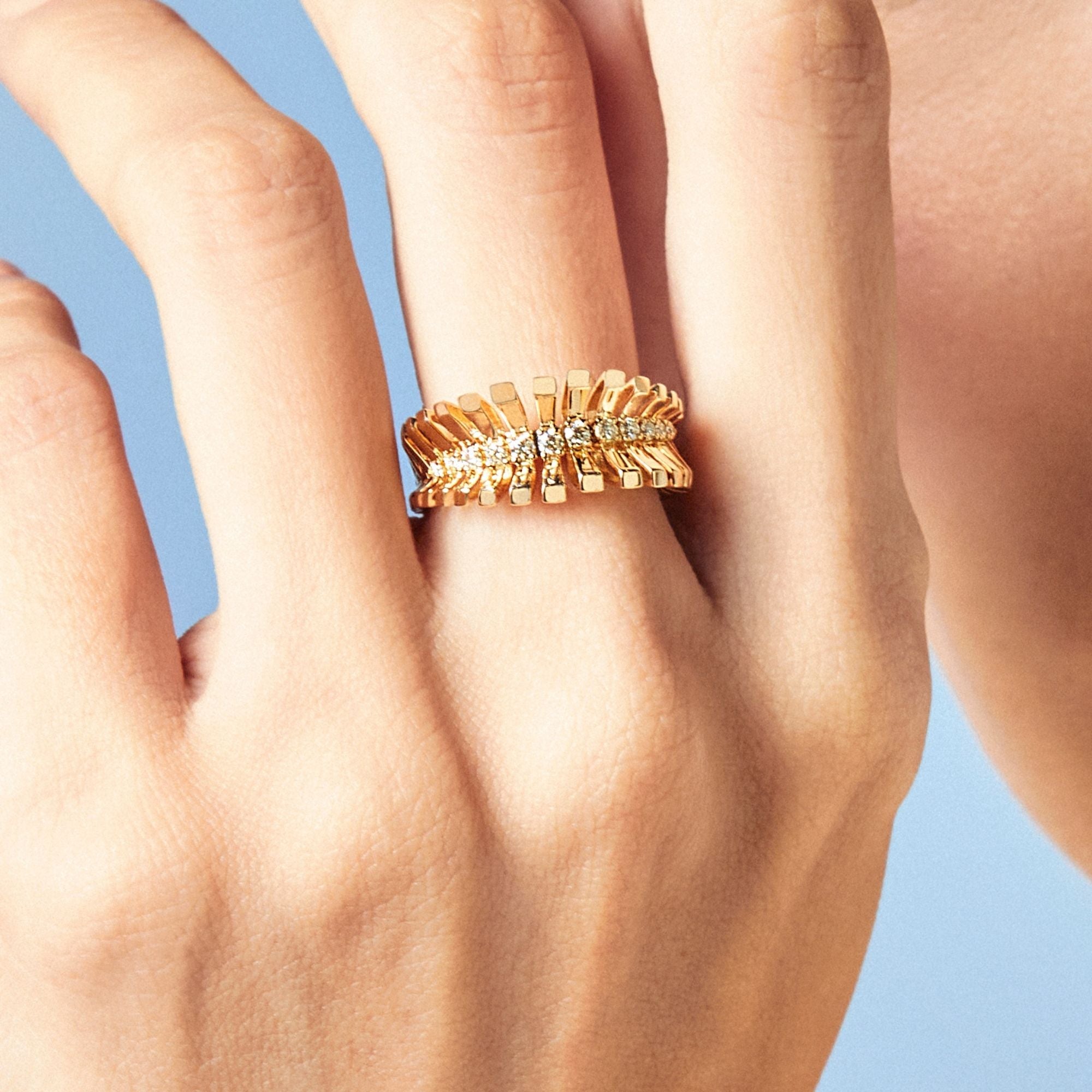 SOFFIO MINI-ME YELLOW GOLD RING