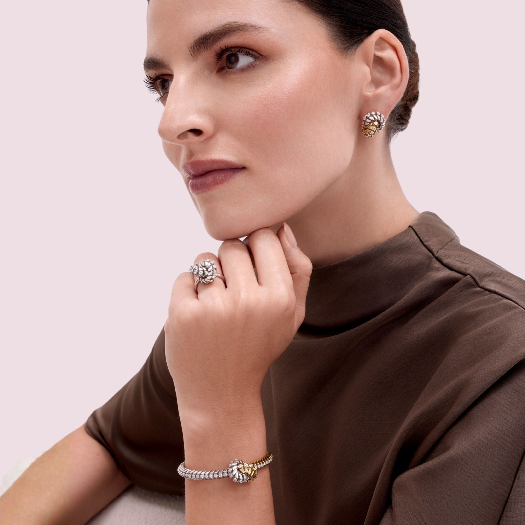 SNODO SMALL WHITE GOLD RING