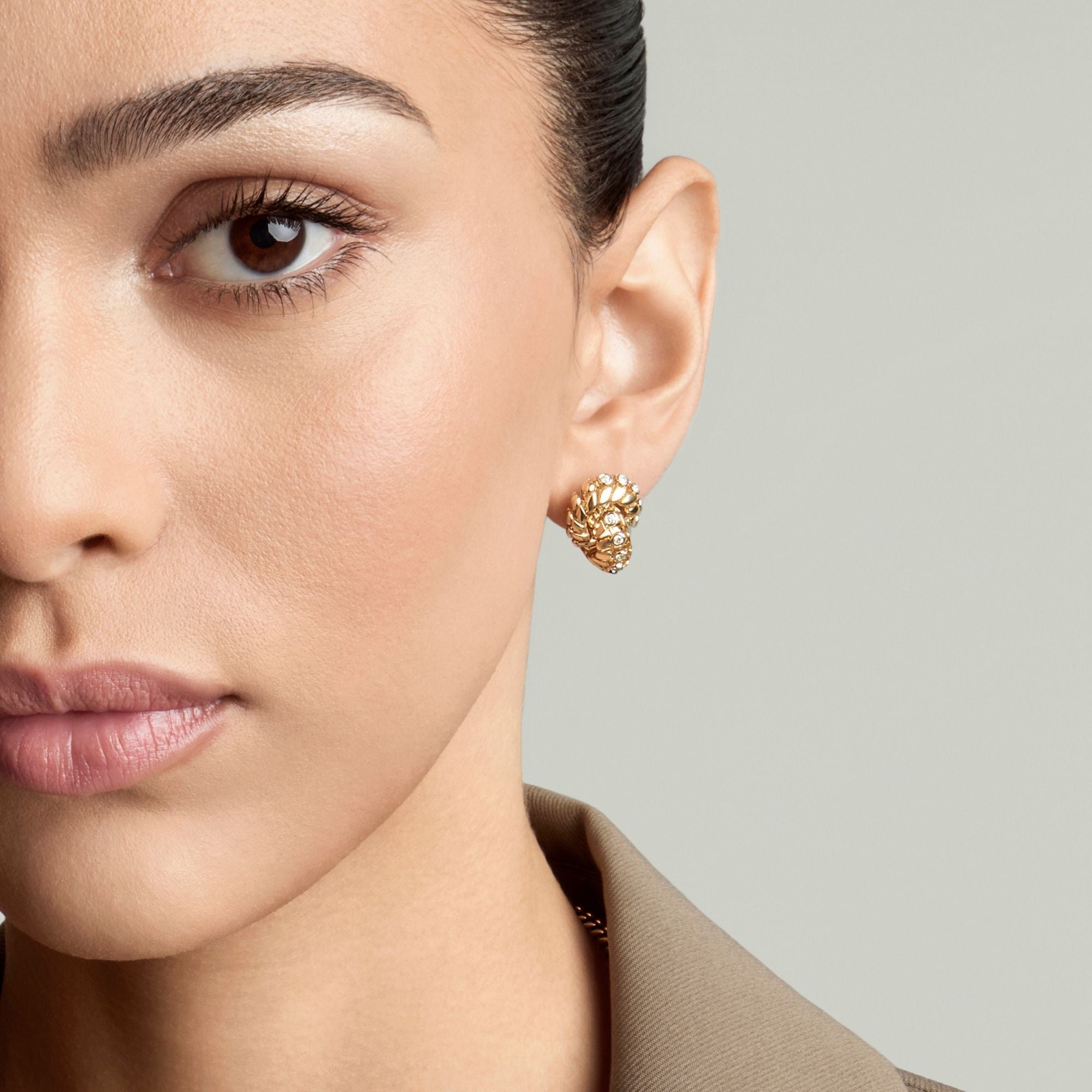 SNODO SMALL YELLOW GOLD EARRINGS