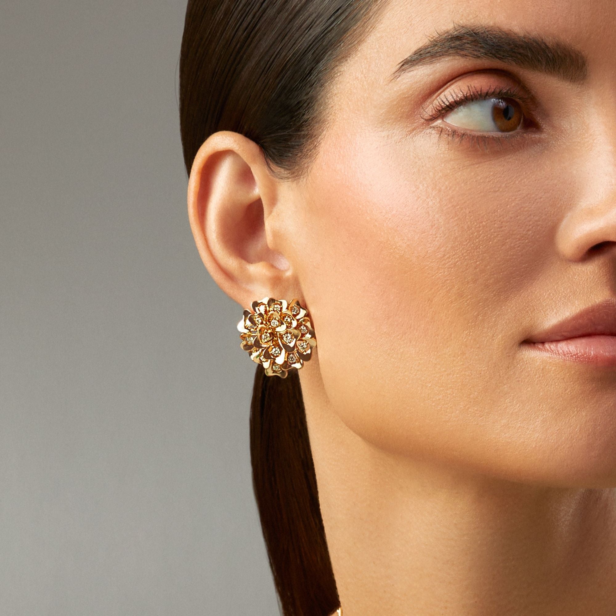 EDERA BIG YELLOW GOLD EARRINGS