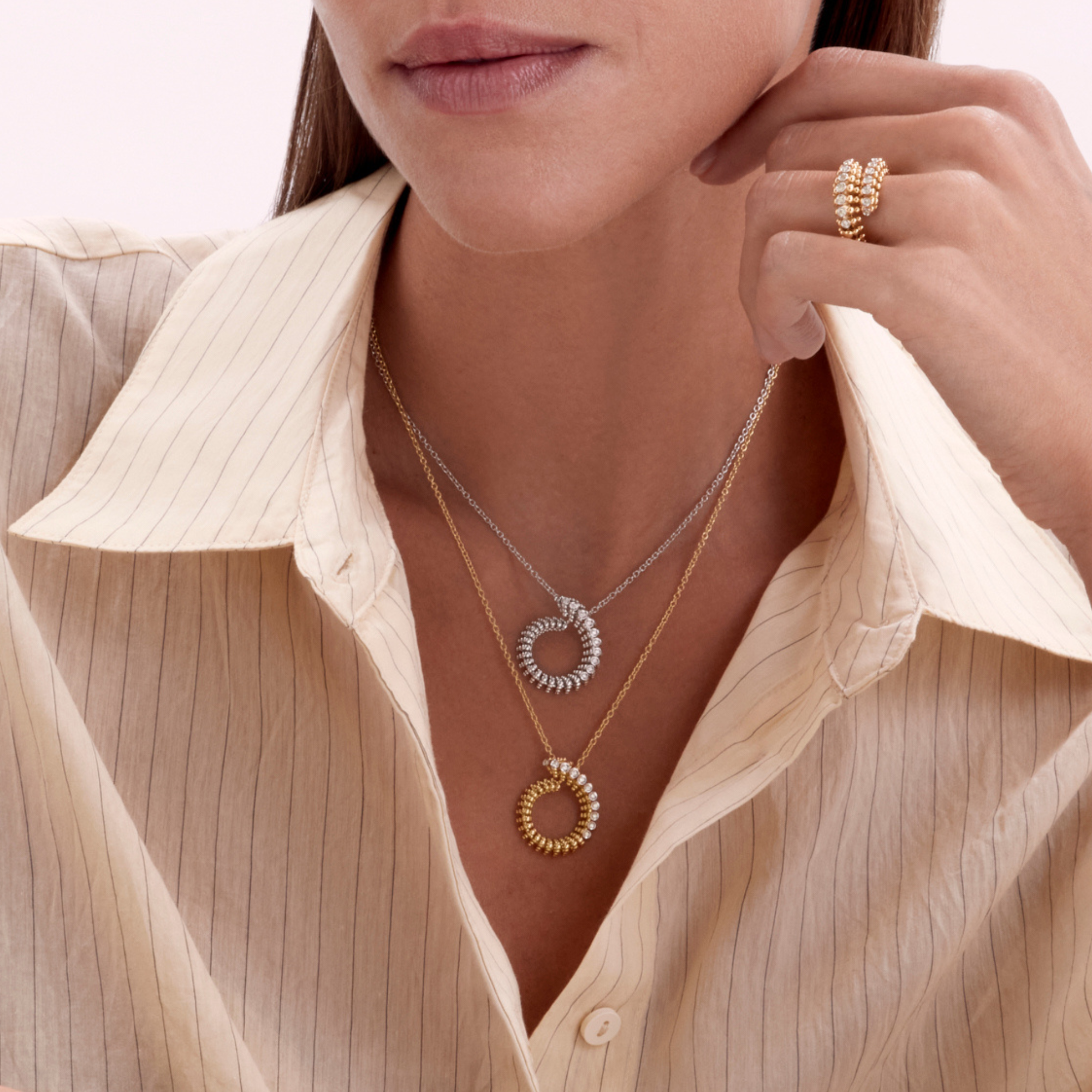 BUBBLES MINI-ME WHITE GOLD PENDANT