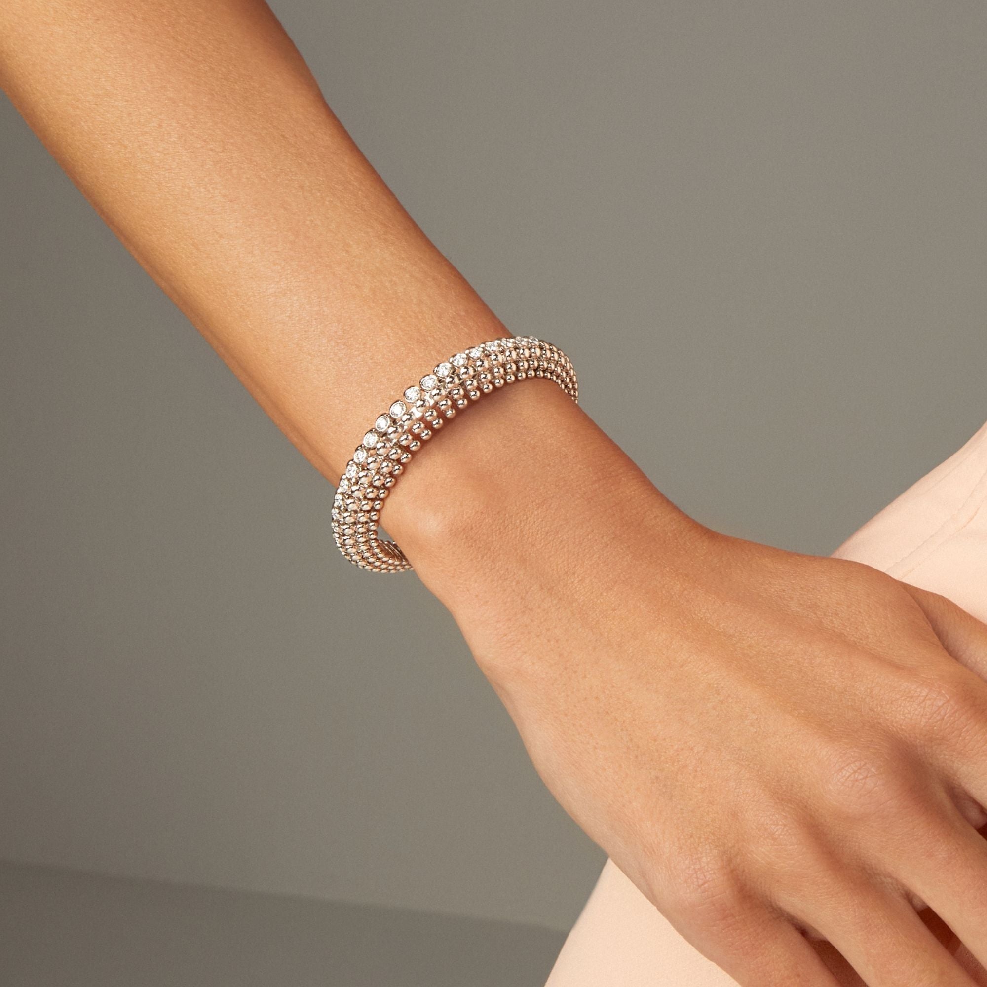 BUBBLES WHITE GOLD BRACELET