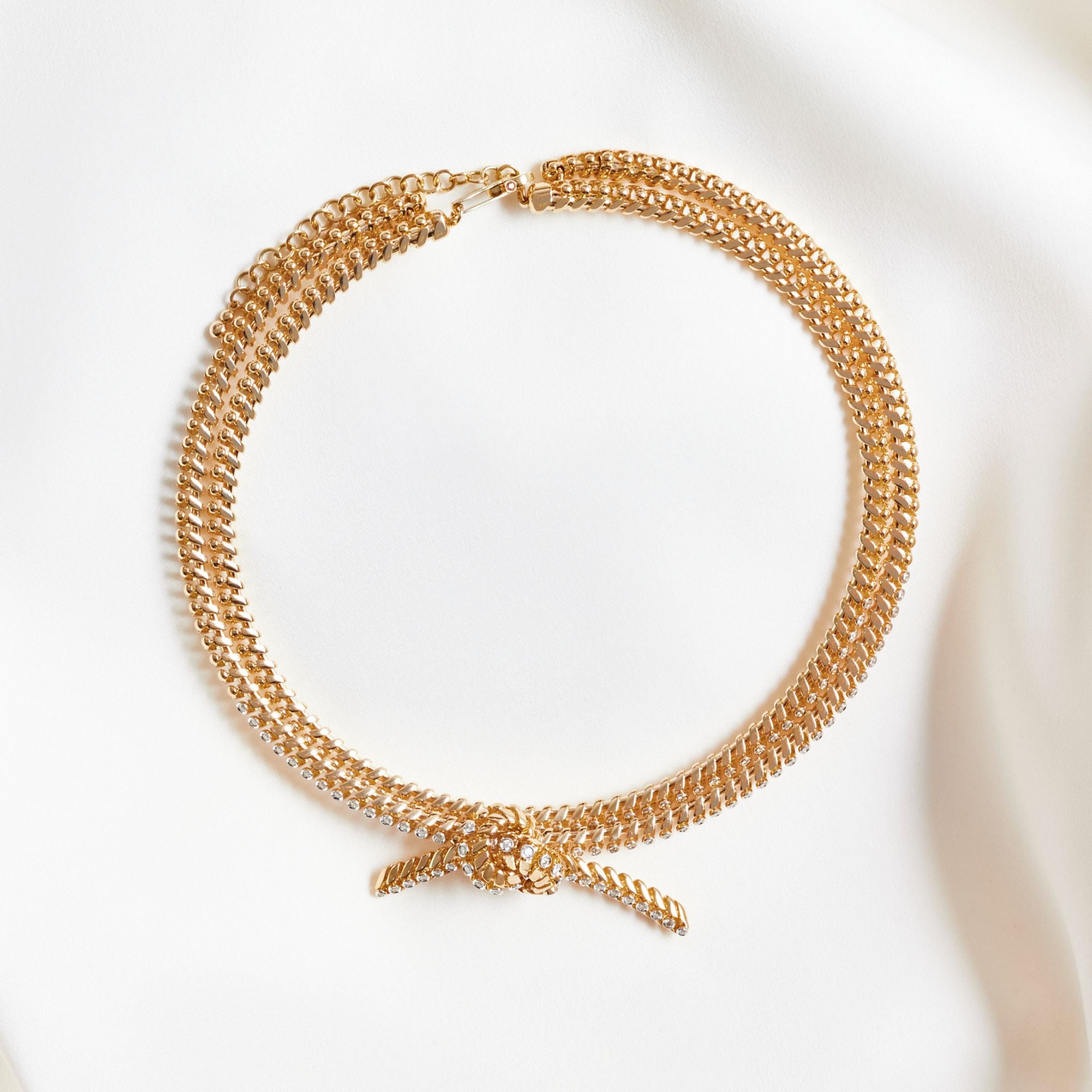 SNODO DOUBLE YELLOW GOLD NECKLACE