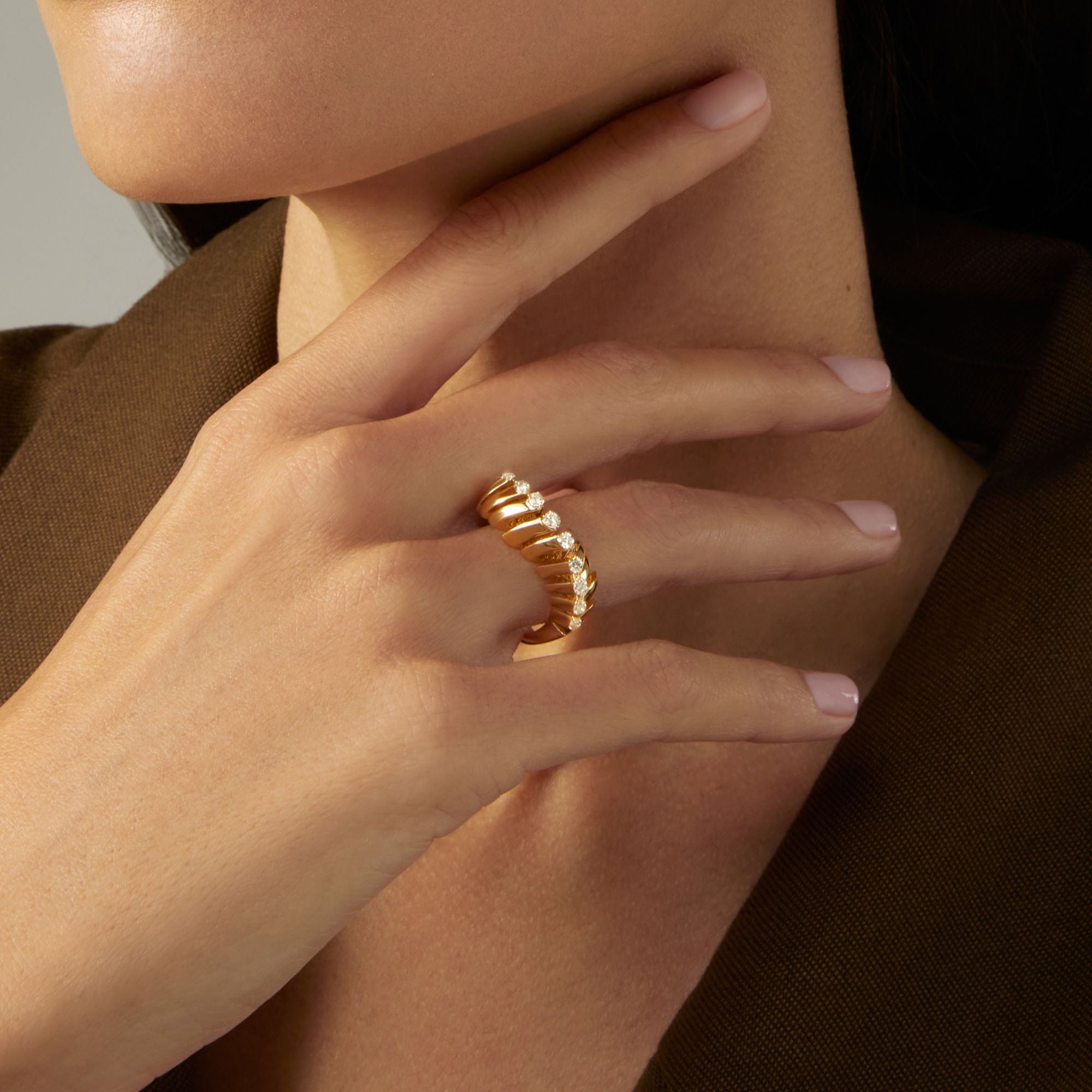 SOFFIO YELLOW GOLD RING