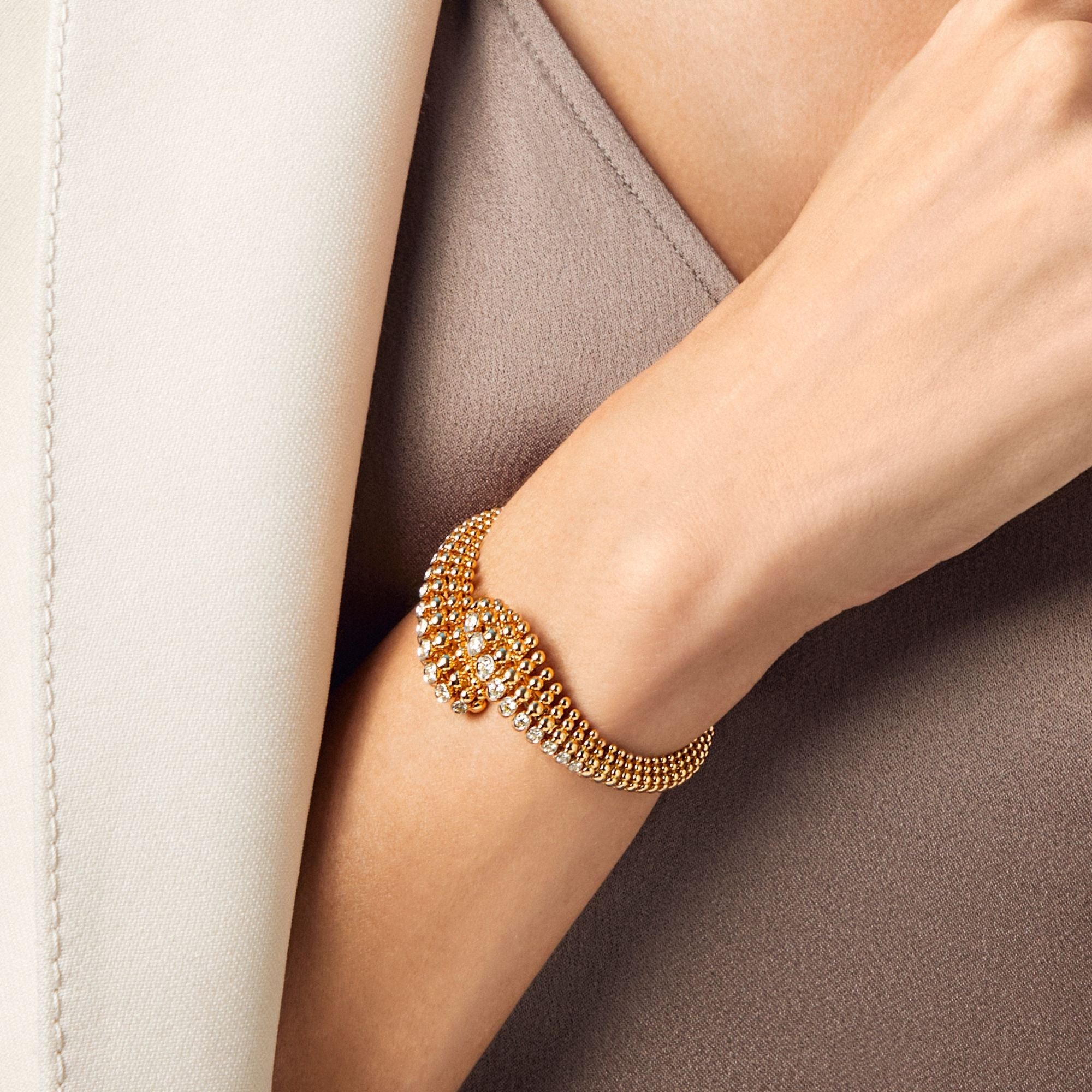 BUBBLES CONTRARIÉ YELLOW GOLD BRACELET