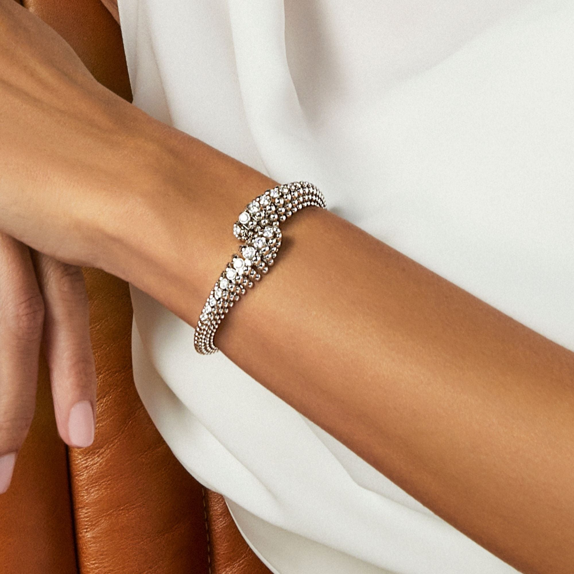 BUBBLES CONTRARIÉ WHITE GOLD BRACELET