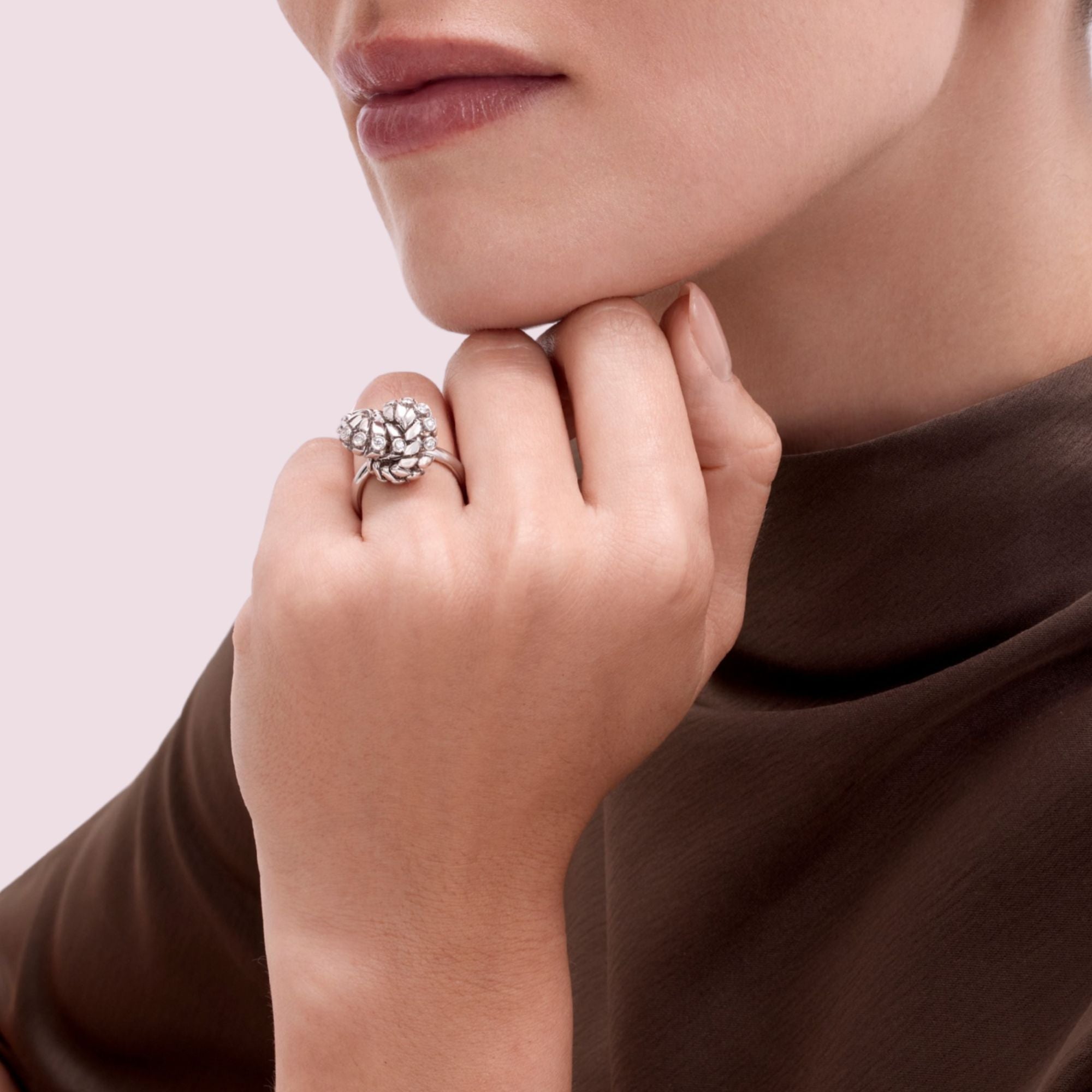 SNODO SMALL WHITE GOLD RING