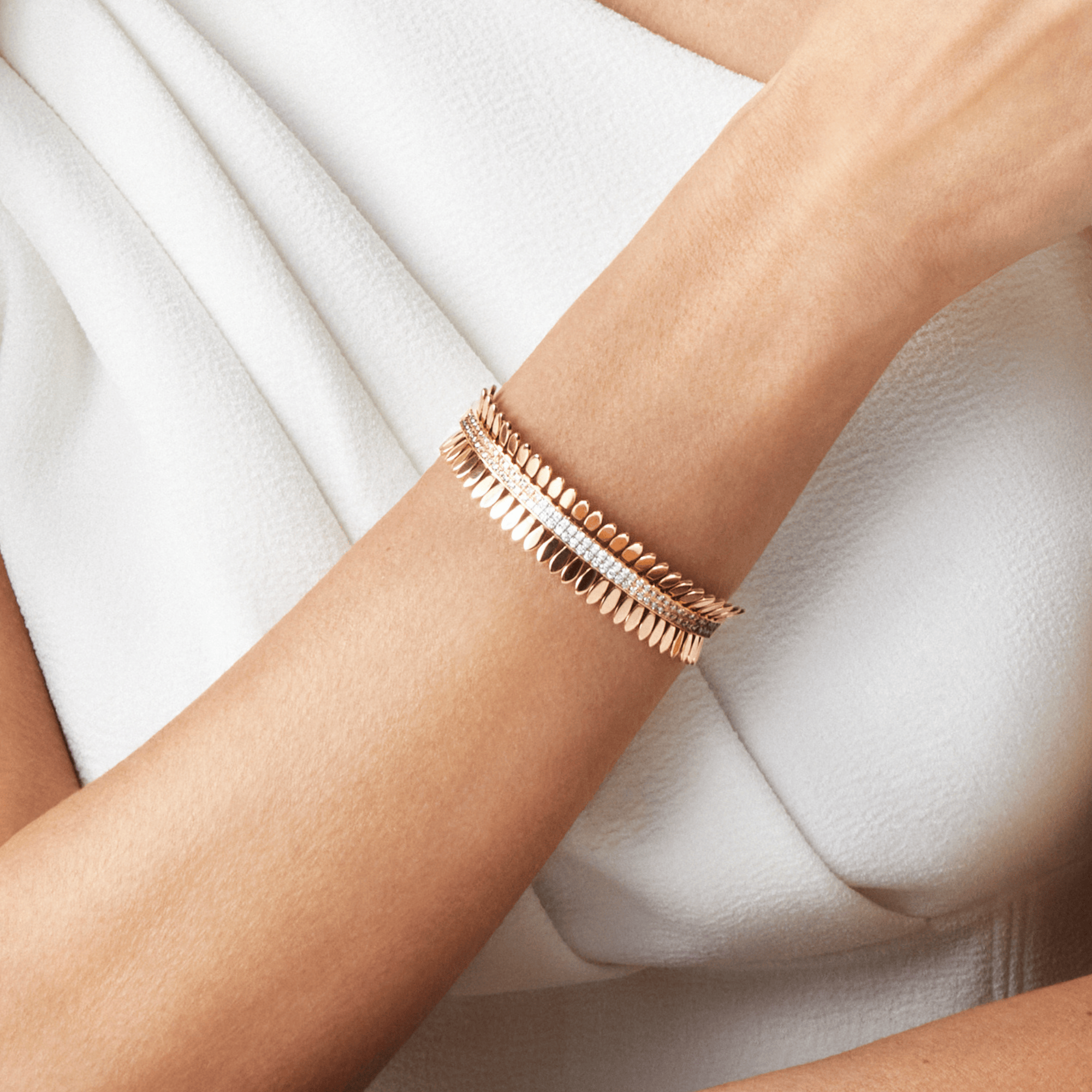 SPETTINATO YELLOW GOLD BRACELET