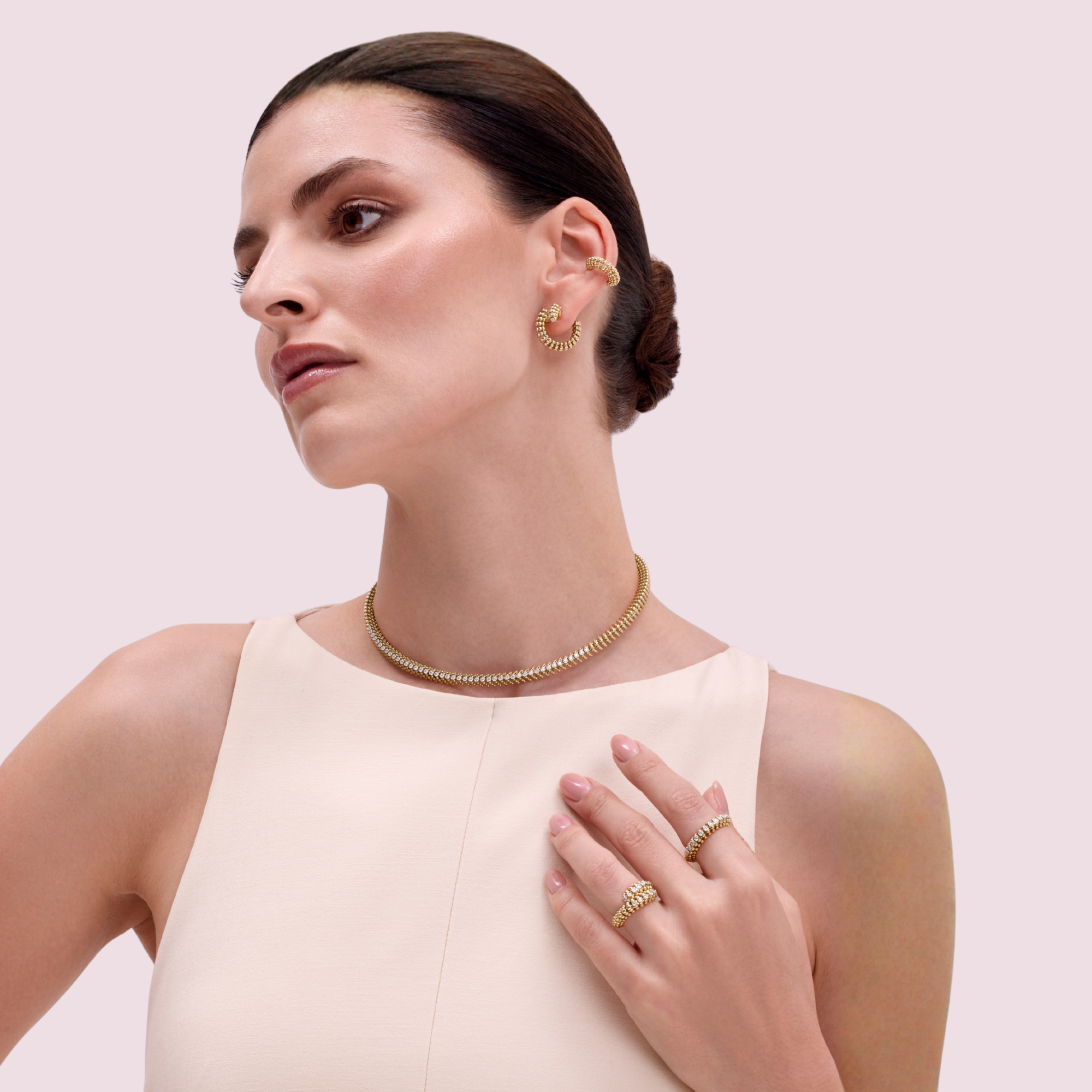 BUBBLES MINI-ME YELLOW GOLD EARRINGS