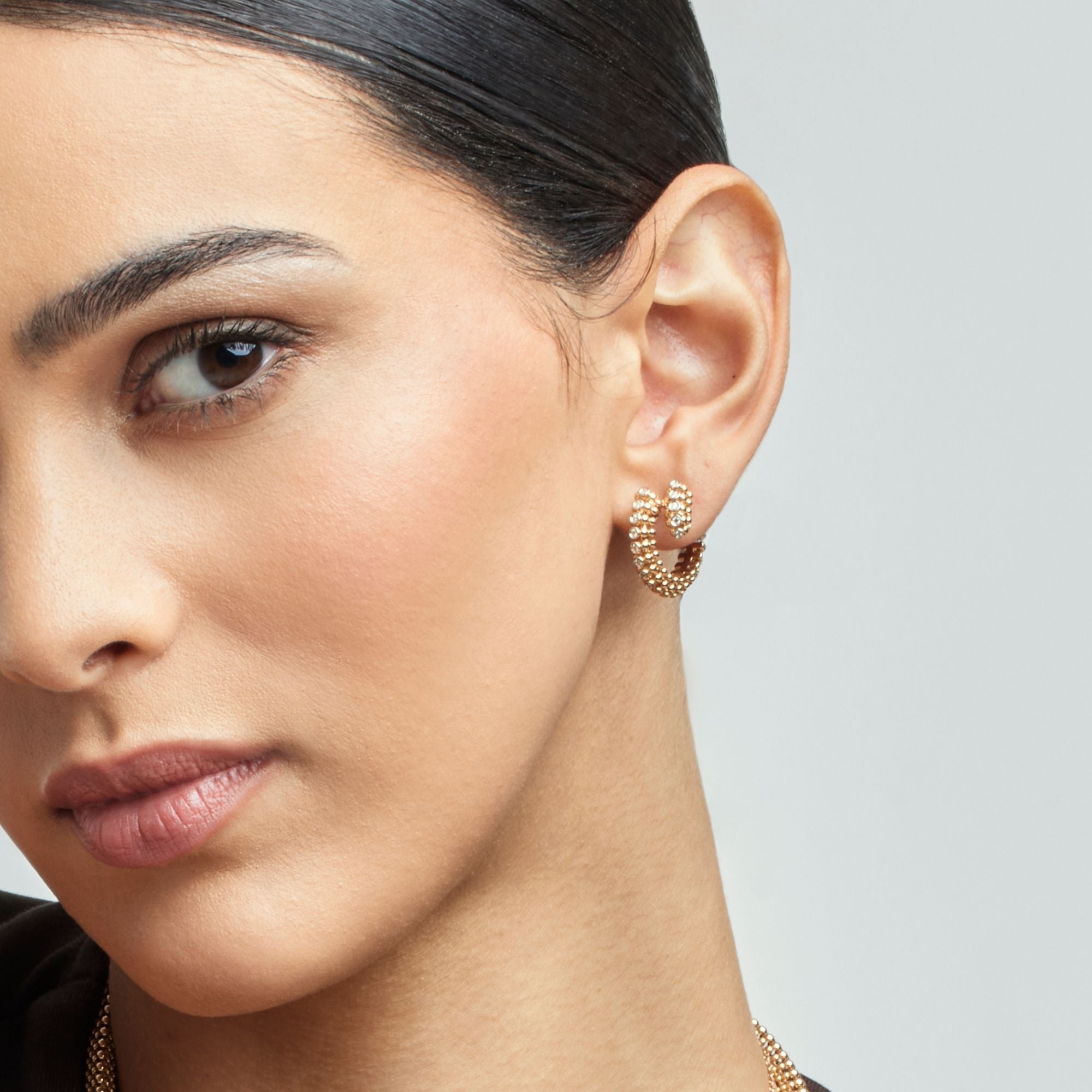 BUBBLES MINI-ME YELLOW GOLD EARRINGS