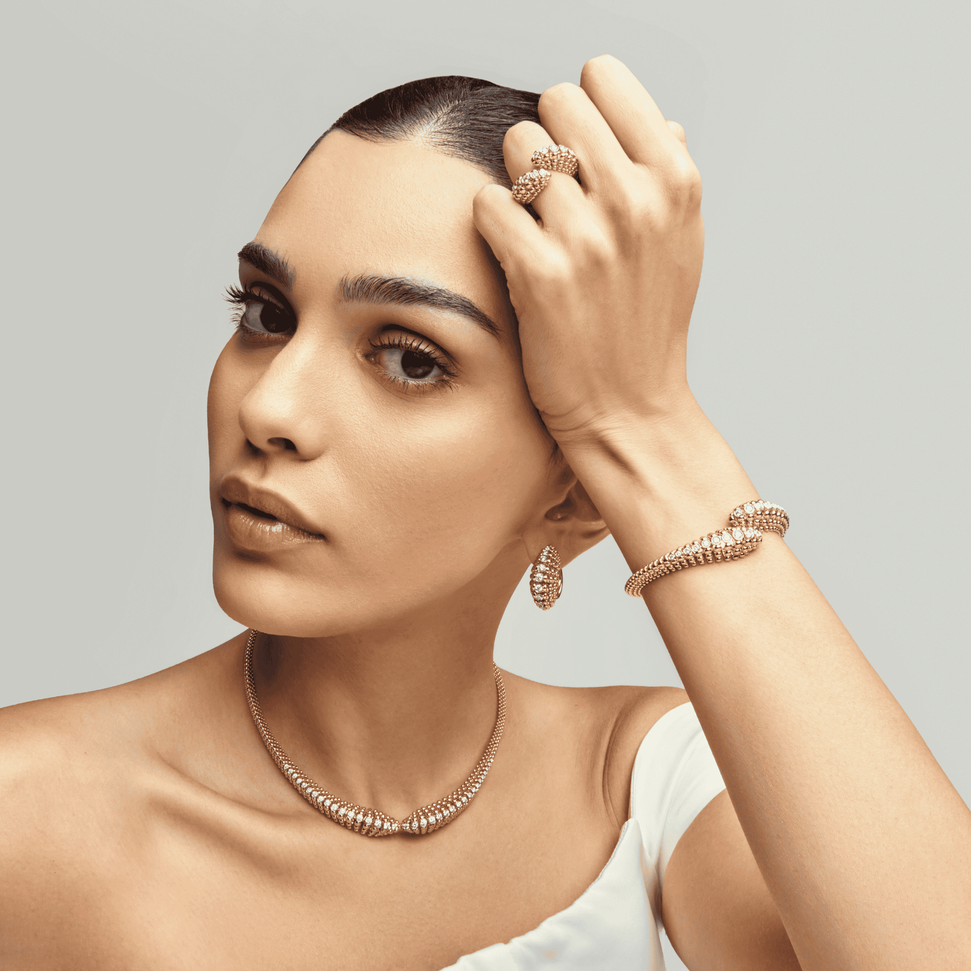 BUBBLES YELLOW GOLD NECKLACE