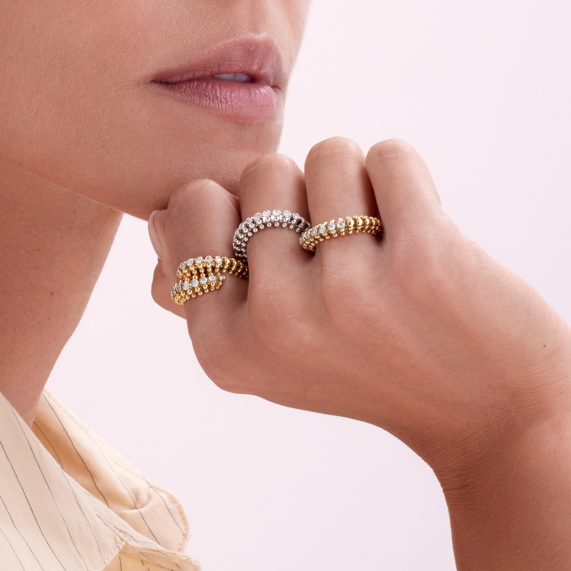 BUBBLES MINI-ME WHITE GOLD RING