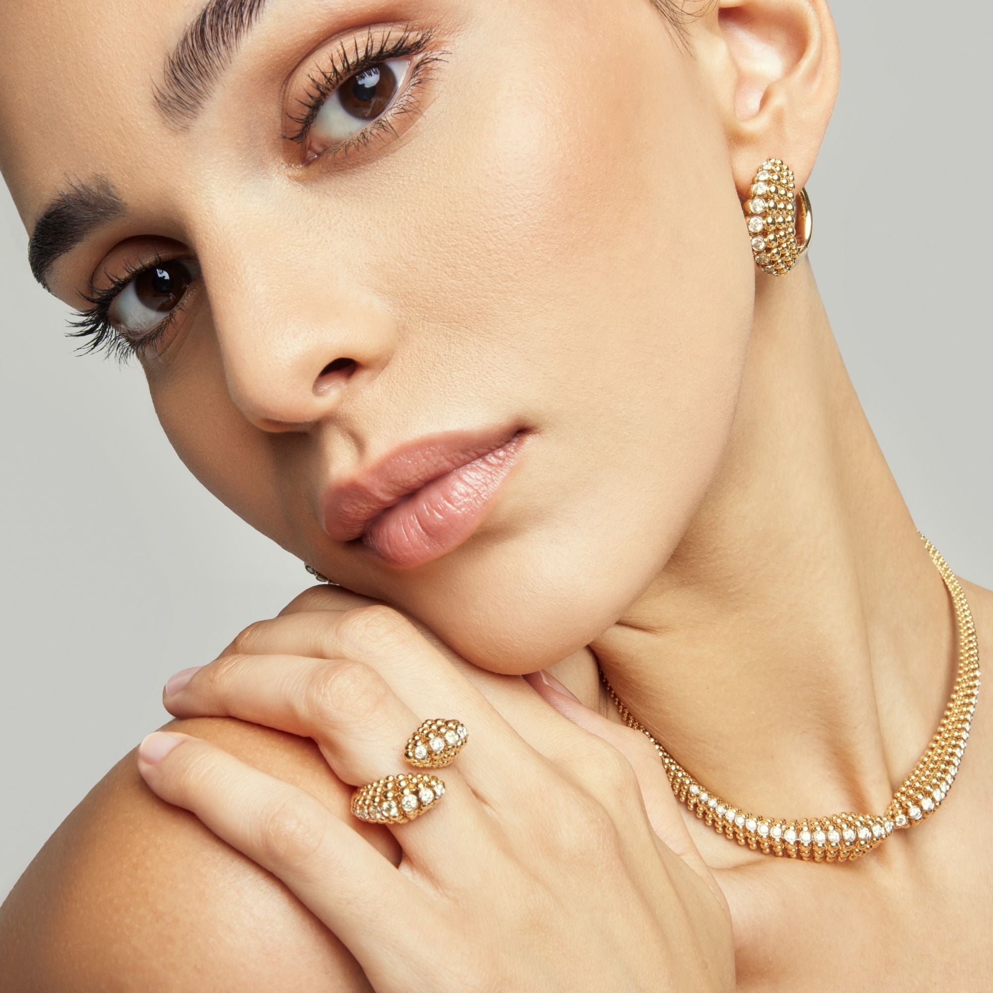 BUBBLES CONTRARIÉ YELLOW GOLD RING