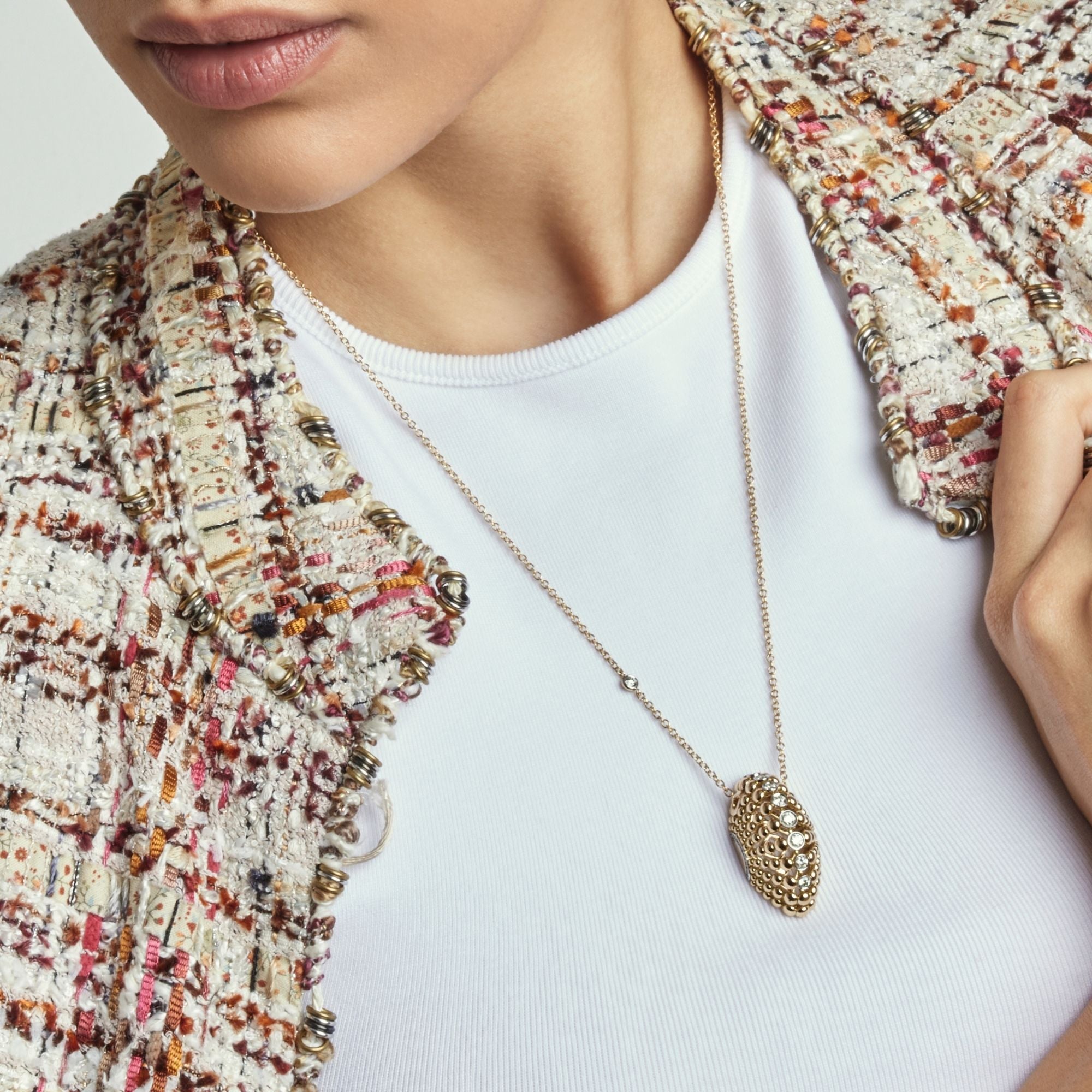 BUBBLES YELLOW GOLD PENDANT