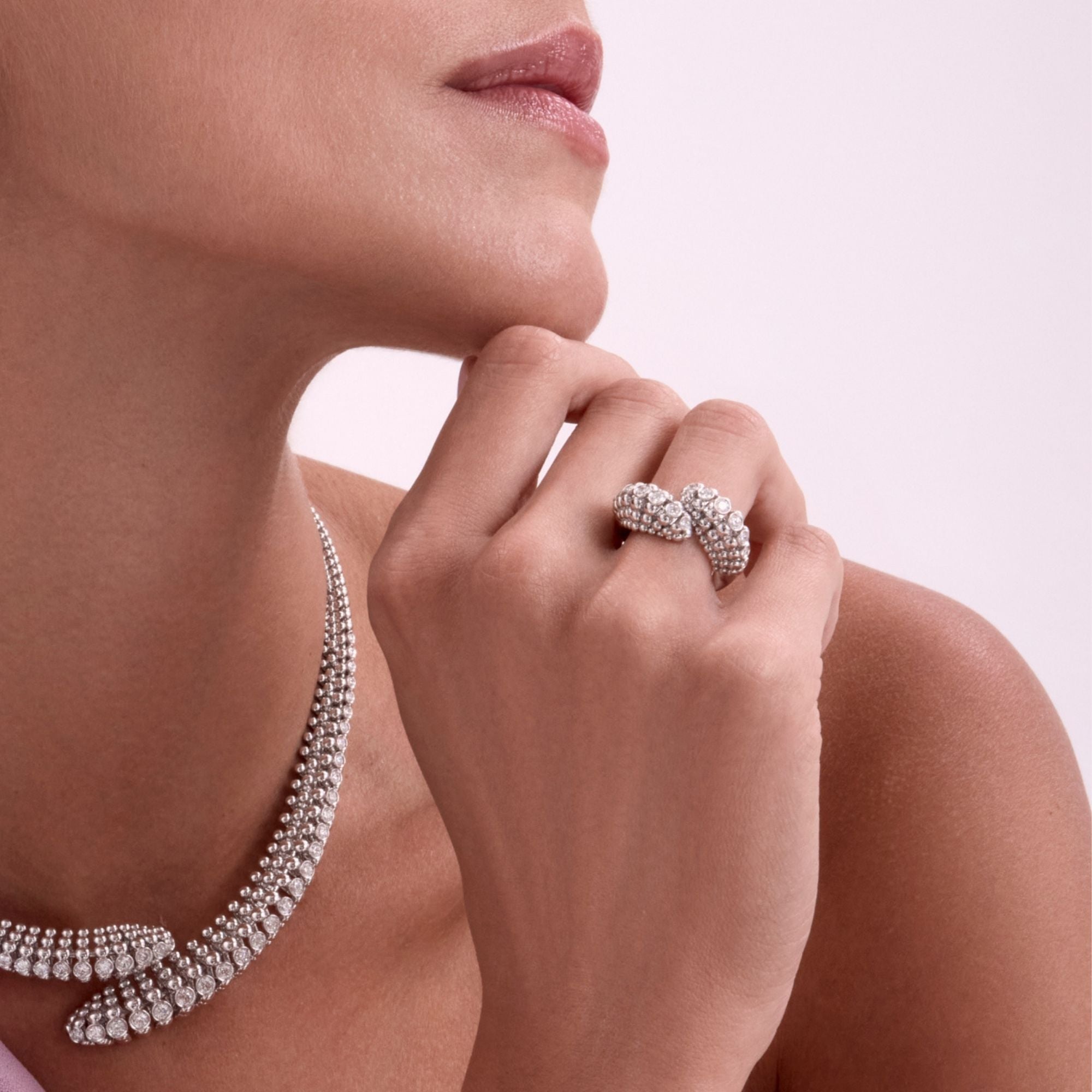BUBBLES CONTRARIÉ WHITE GOLD RING